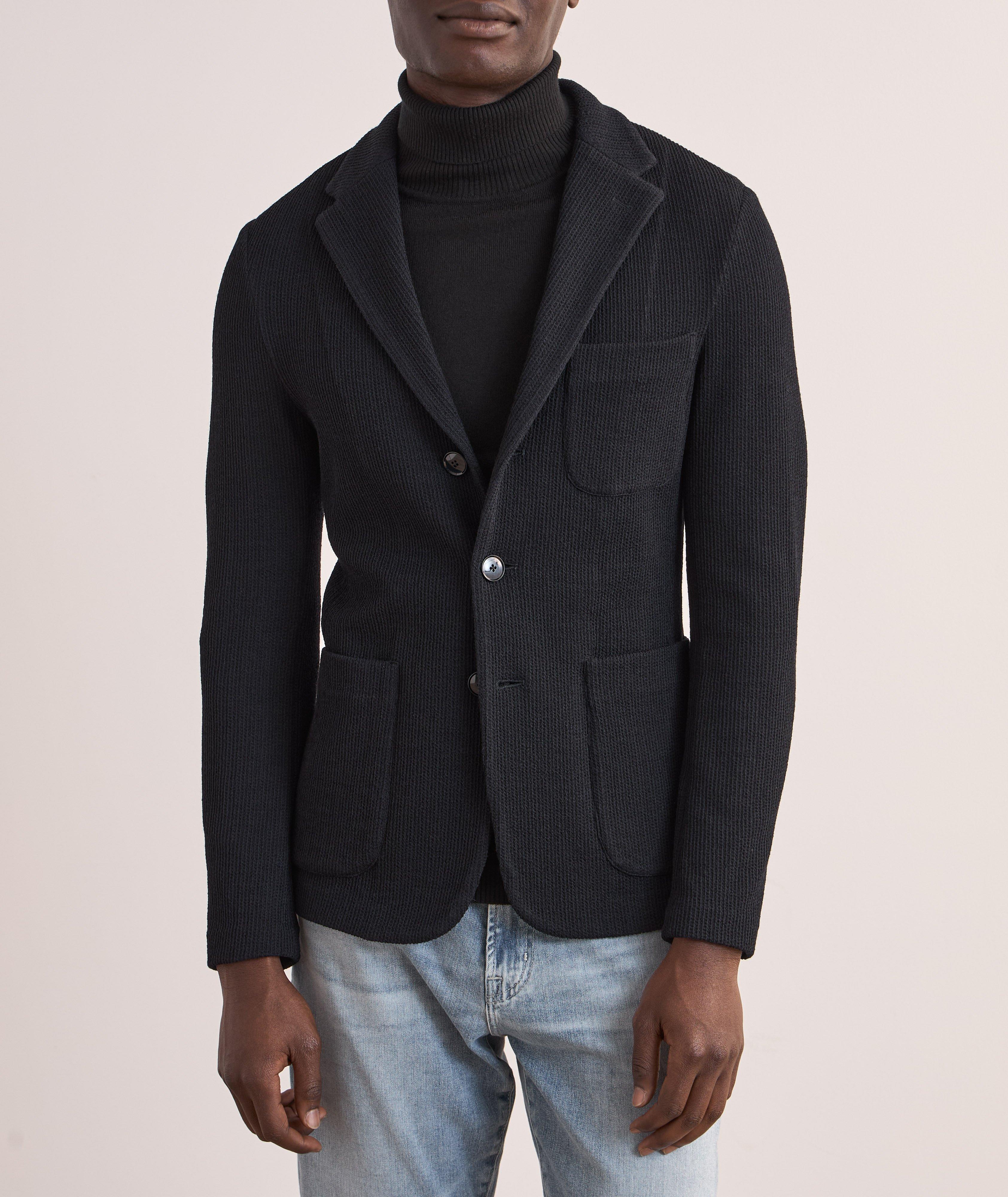 Textured Knit Sport Jacket  image 1