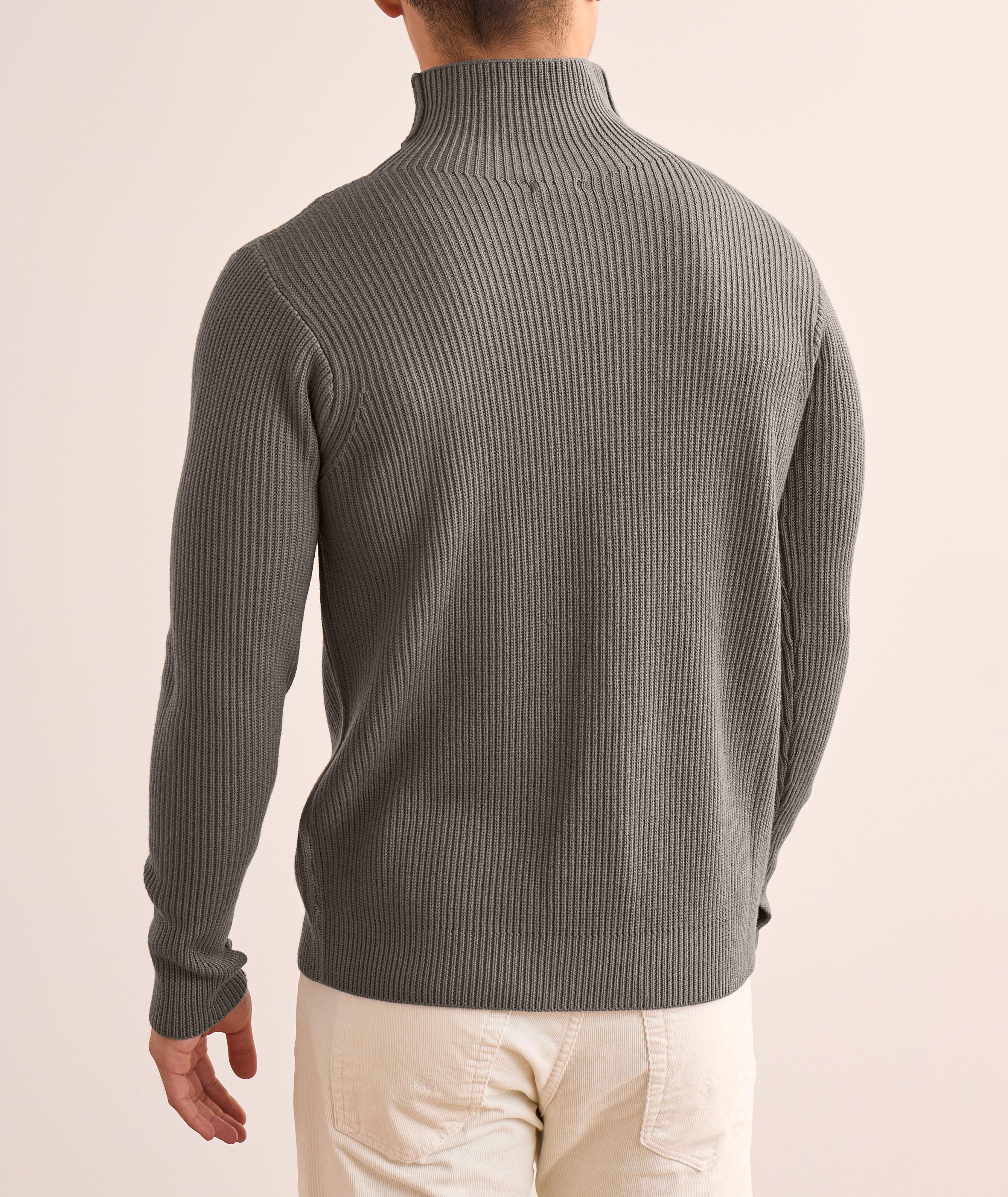 Virgin Wool Ribbed Knit Sweater  image 2