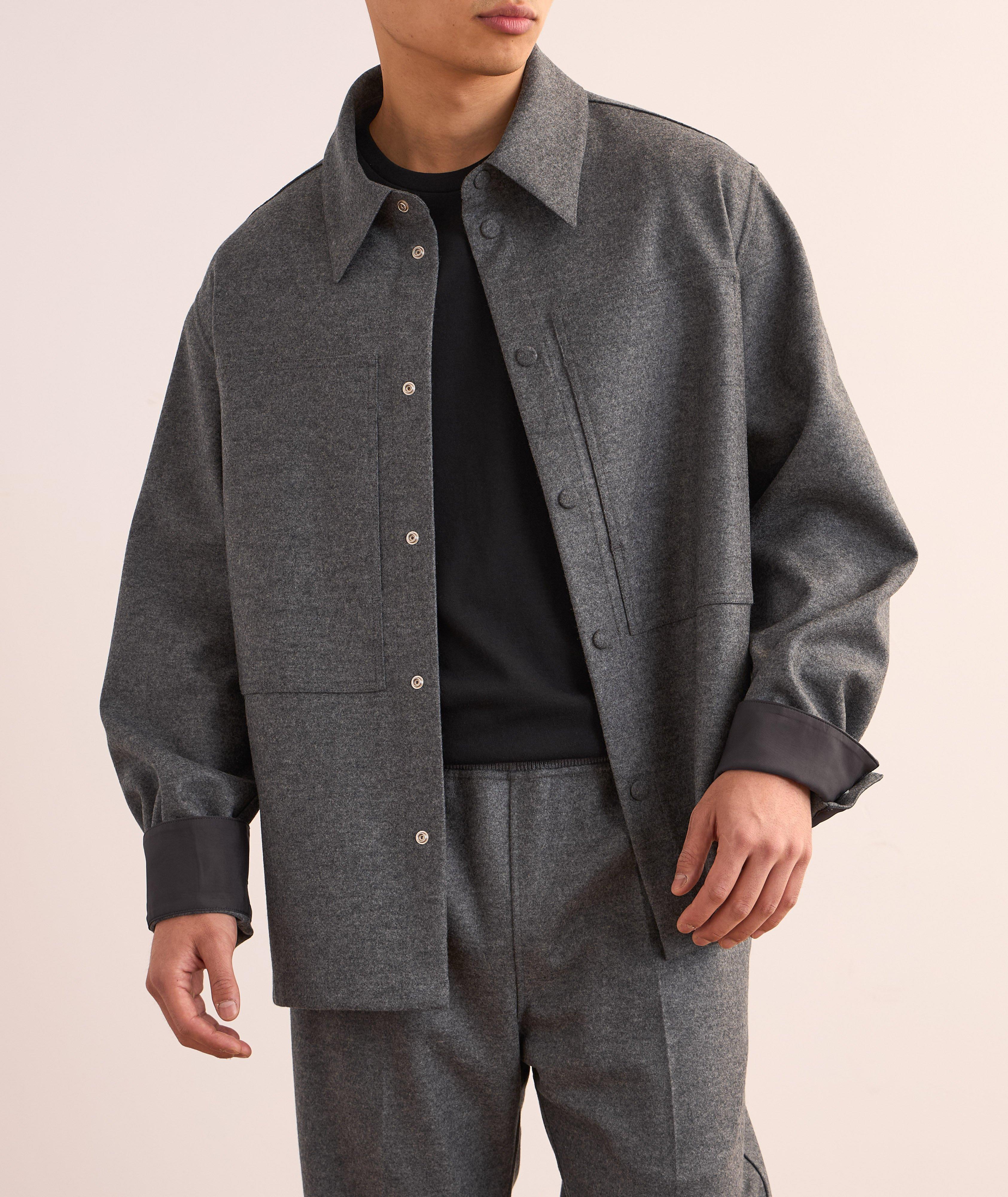 Jil Sander Wool Felt Shacket | Sport Jackets | Harry Rosen