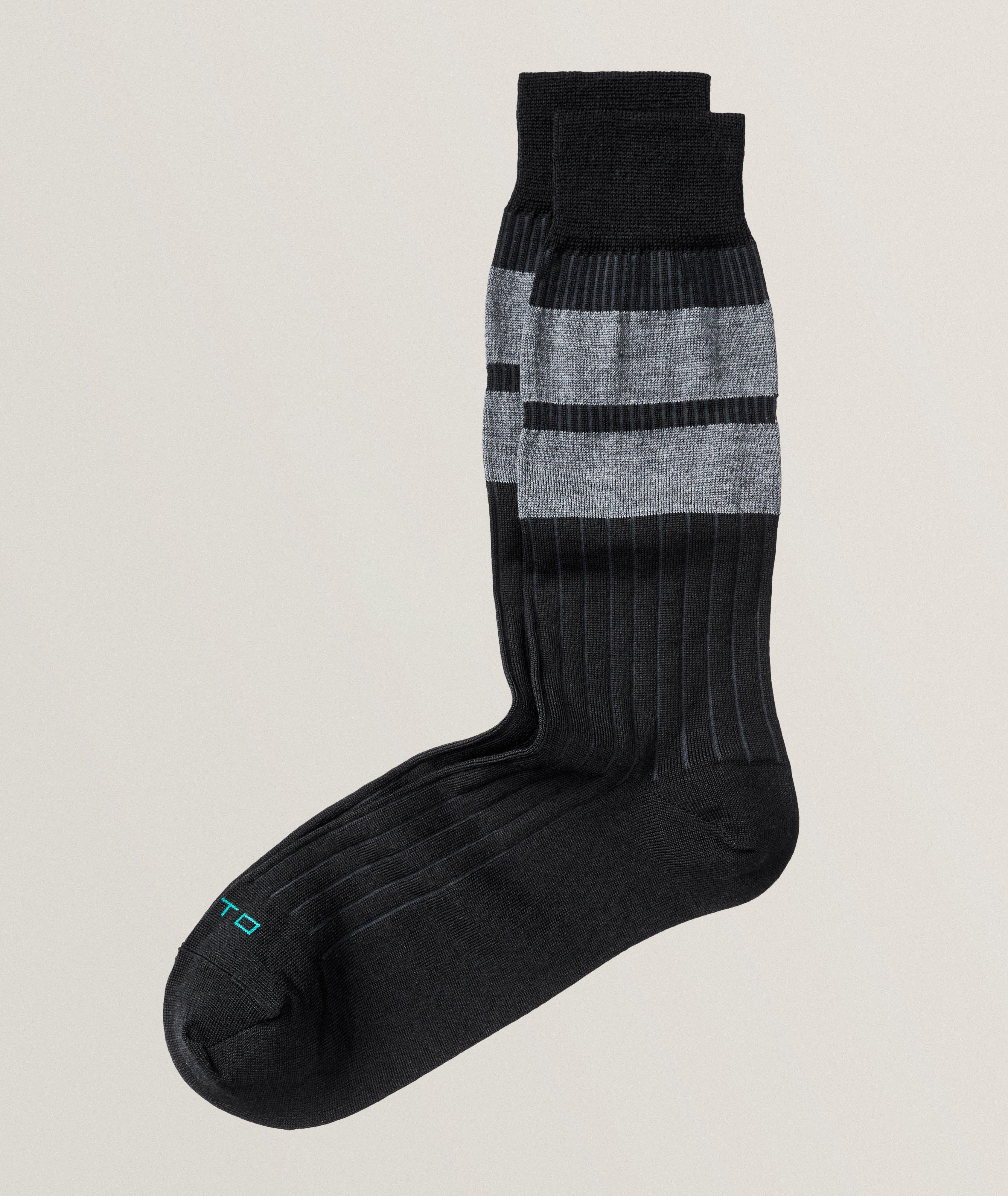 Steve Striped Wool-Blend Socks image 0