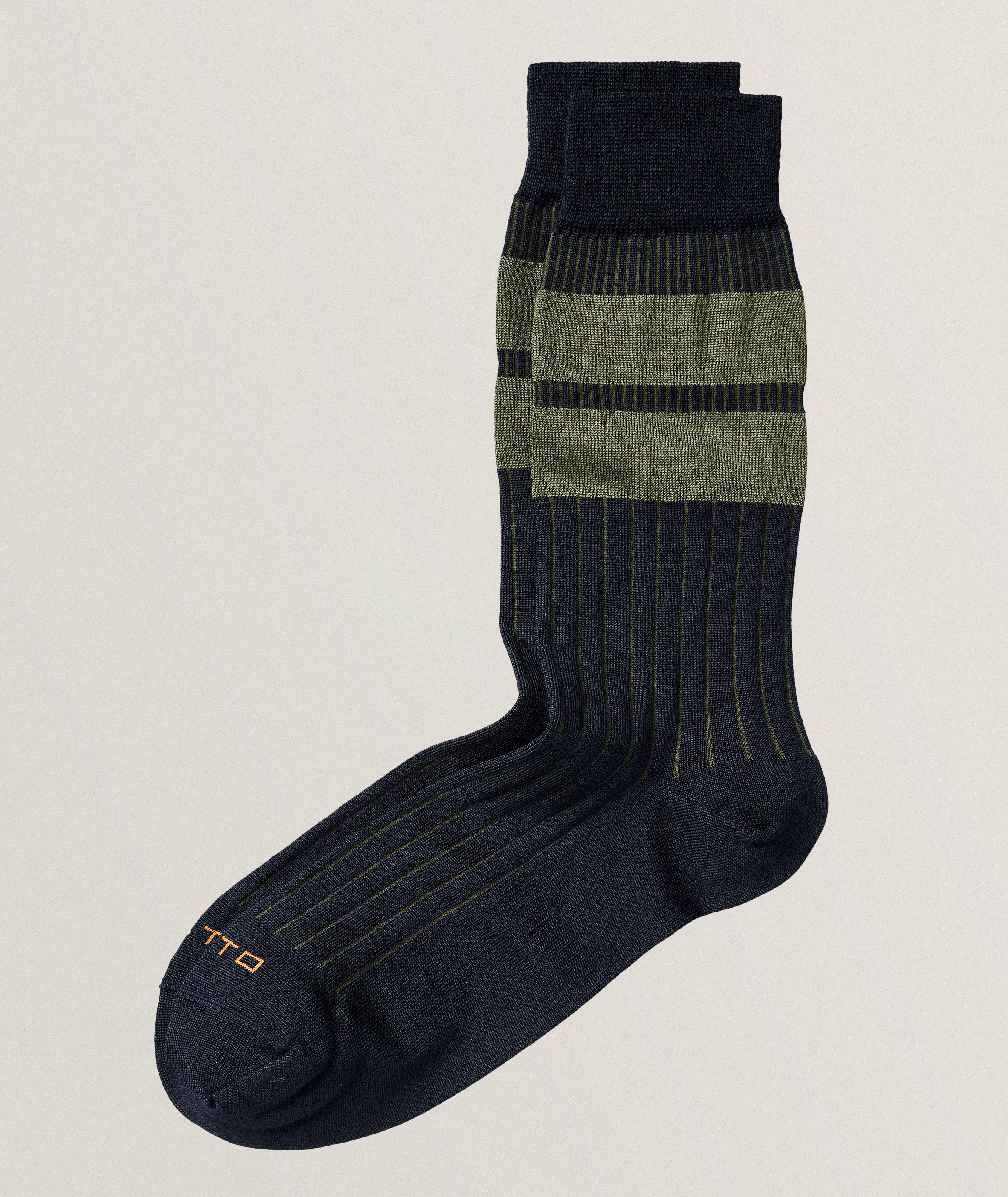 Steve Striped Wool-Blend Socks image 0