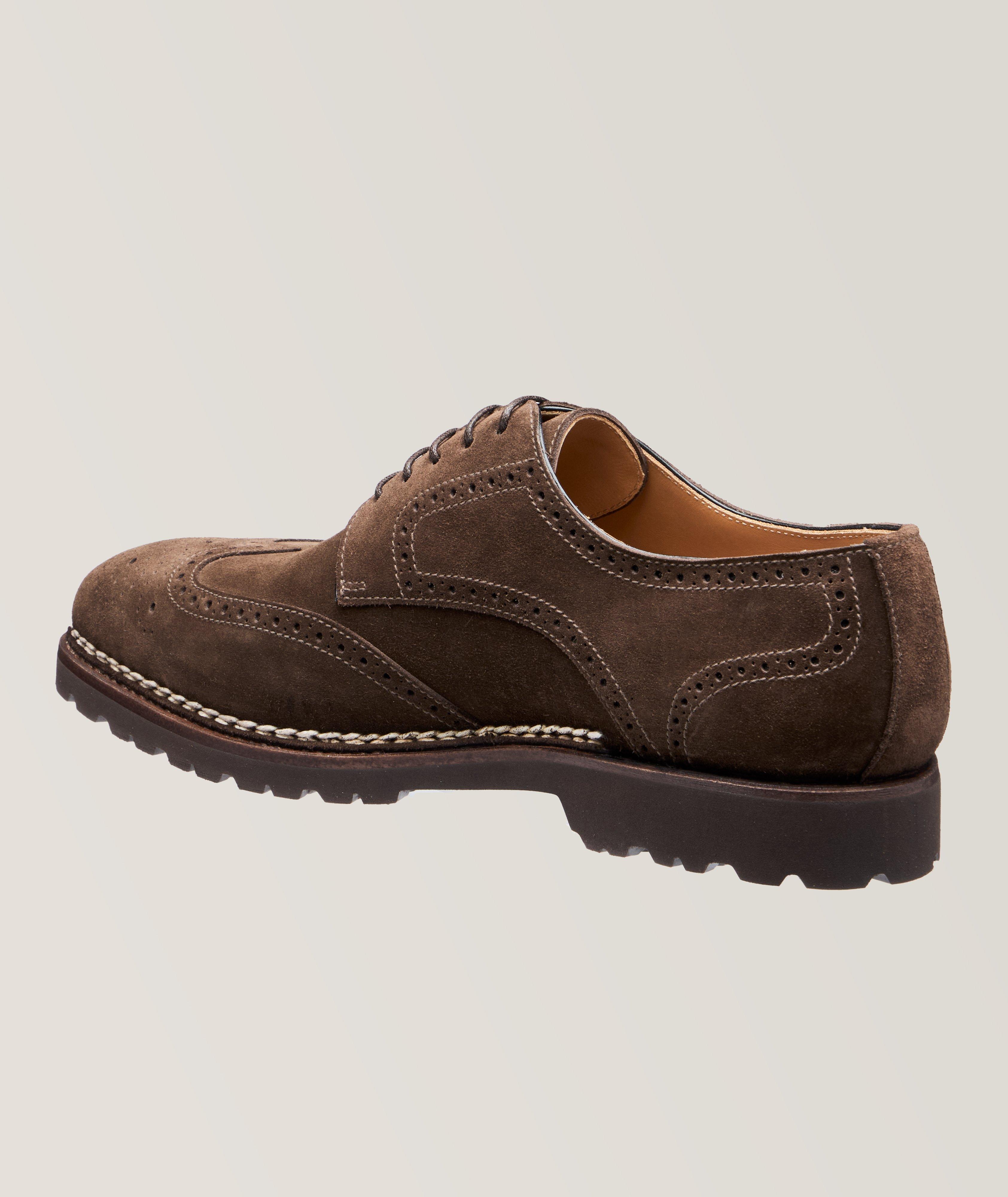 Suede Leather Brogue Derbies image 1