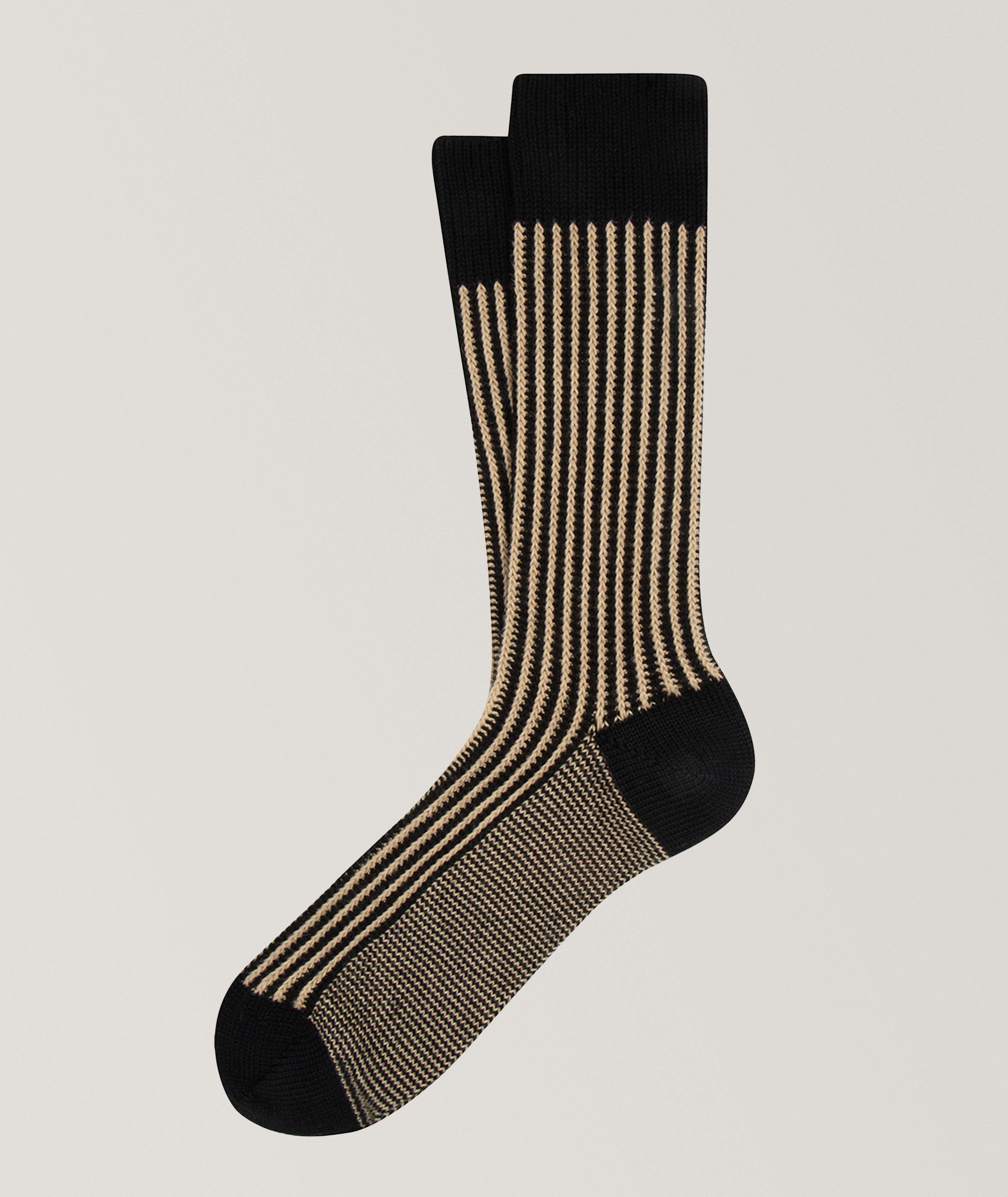 Calze Two-Tone Striped Cotton Socks image 0