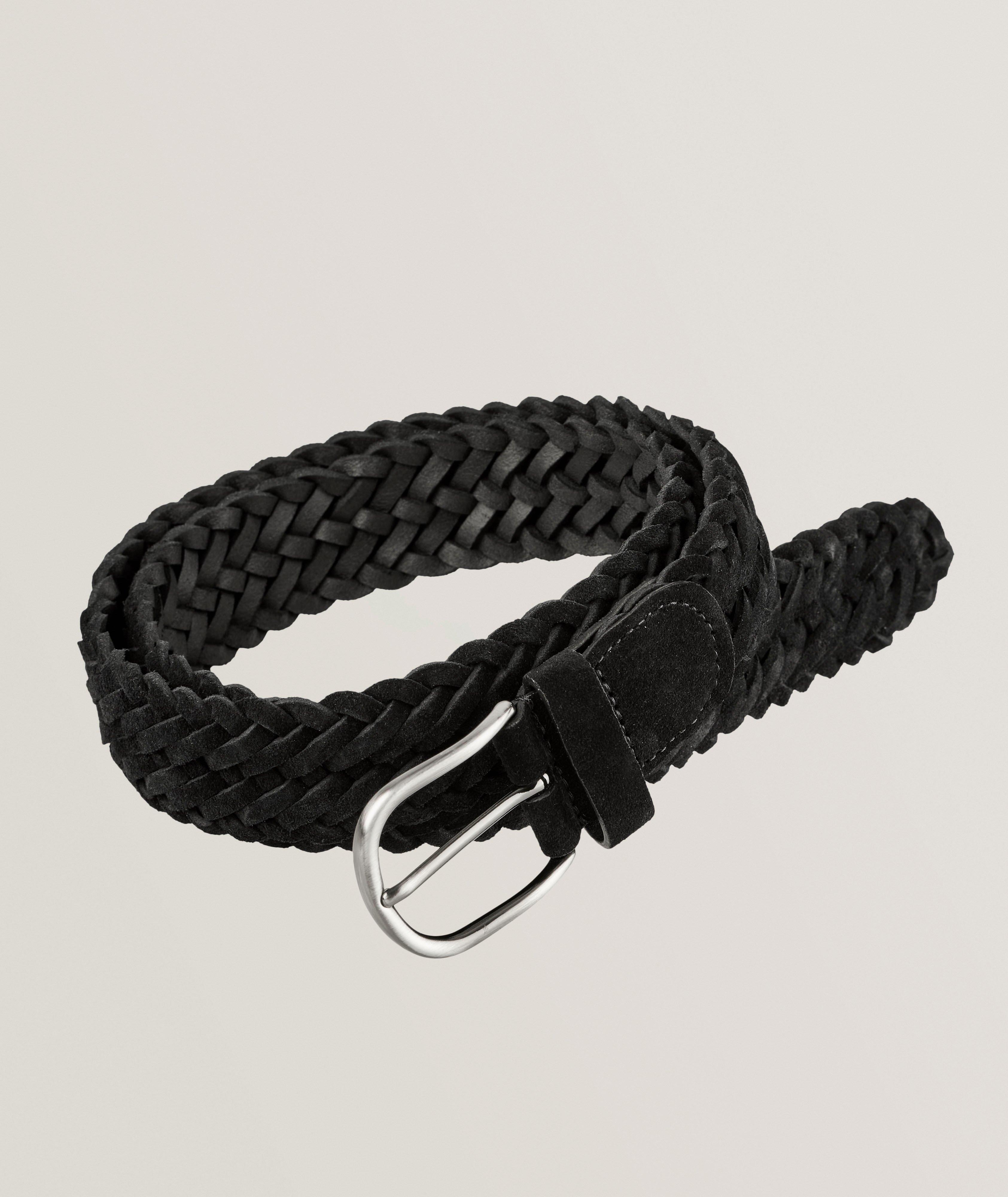 Woven Suede Pin-Buckle Belt image 0