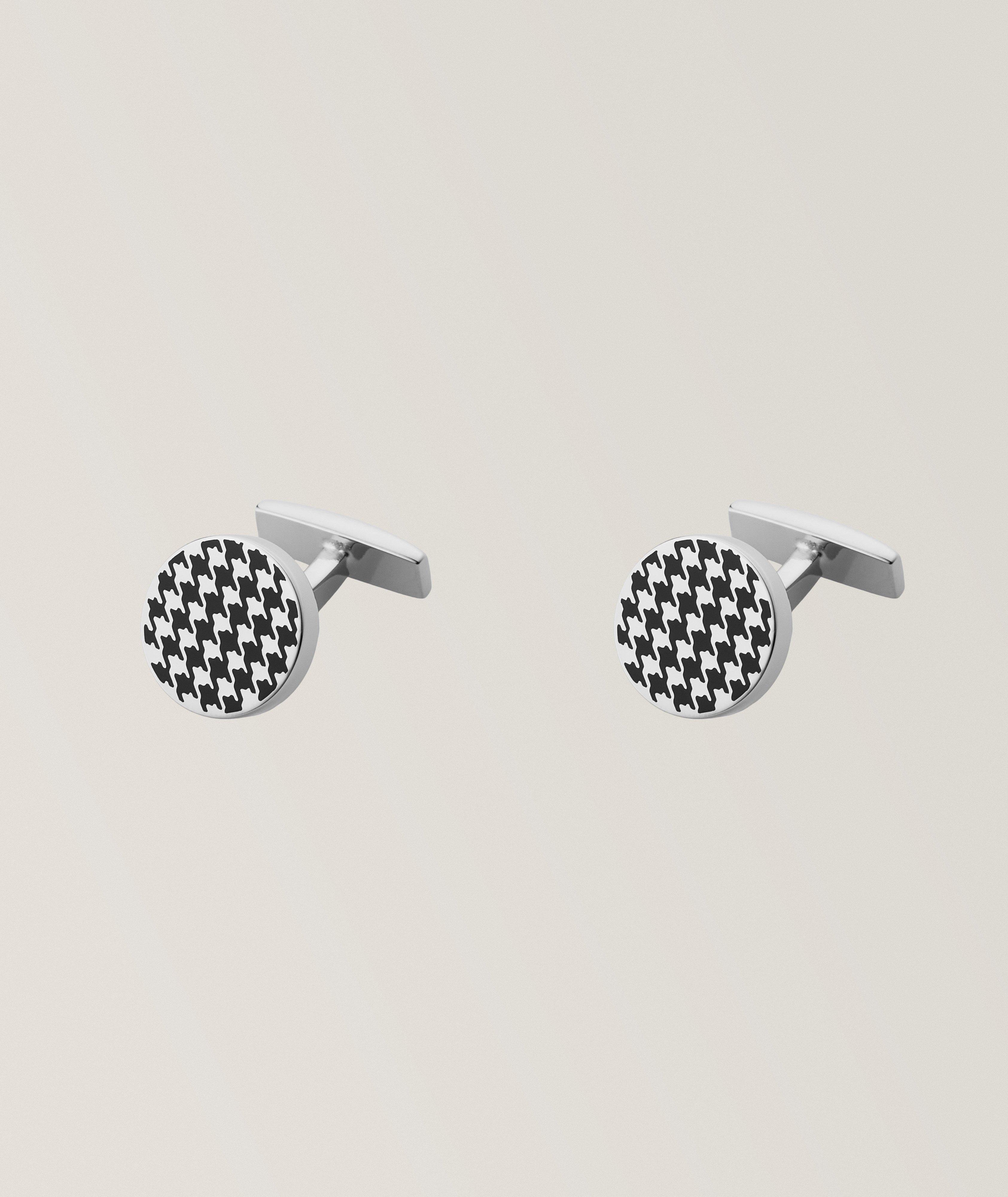 Houndstooth Round Cufflinks  image 0