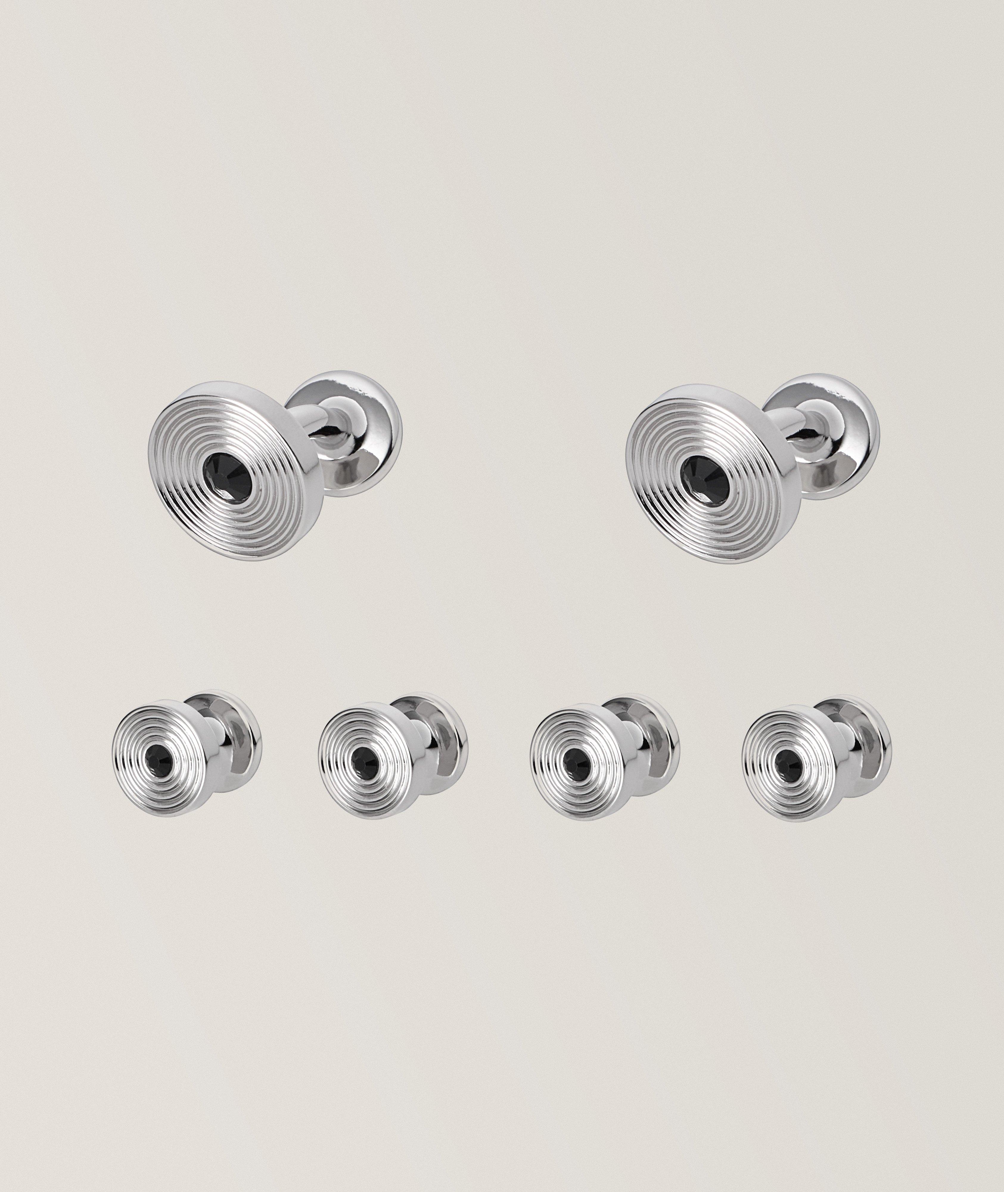 Tuxedo Round Stud Set image 0