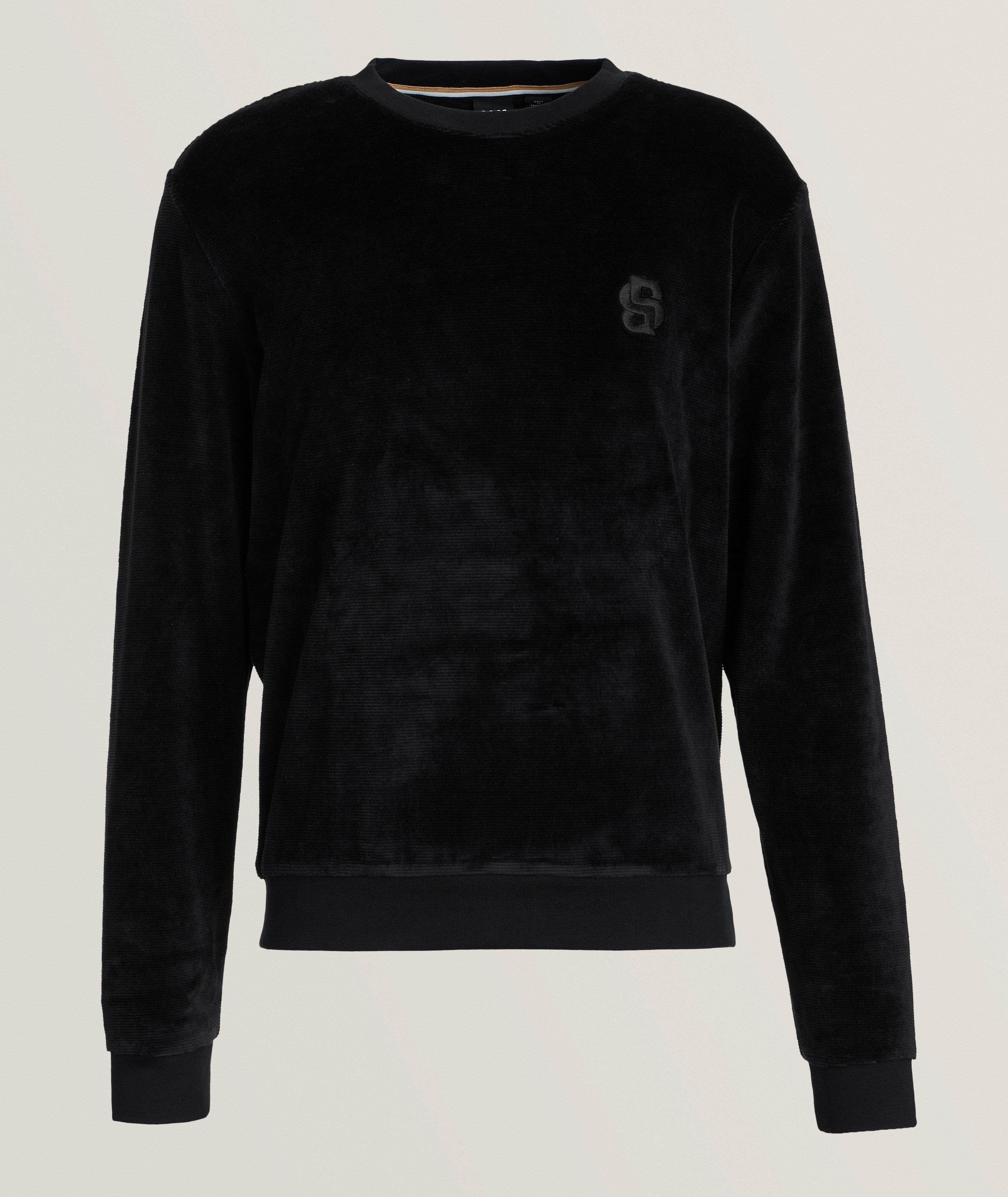 Hugo boss velour sweatshirt best sale