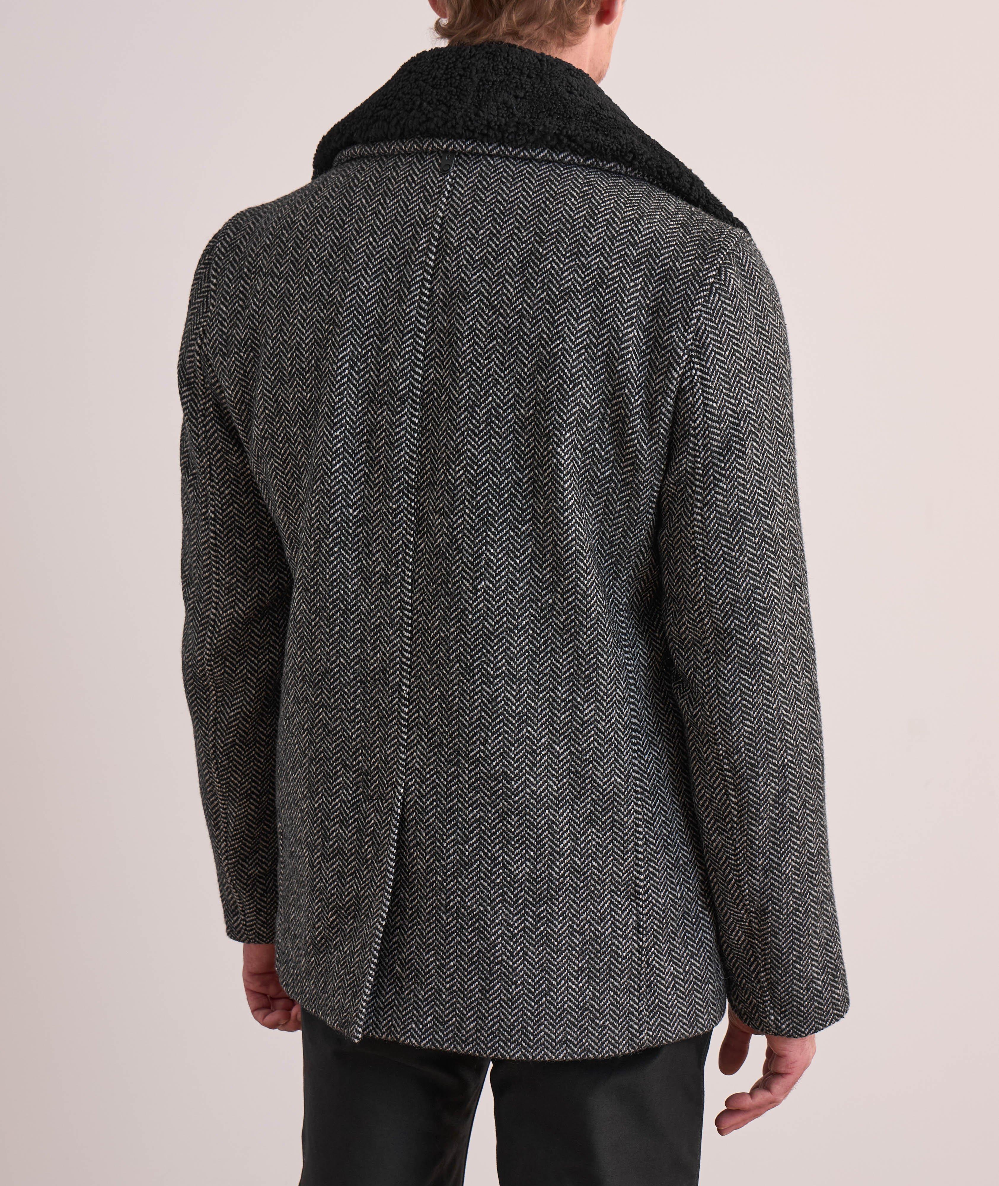 Cole Herringbone Wool Peacoat  image 2