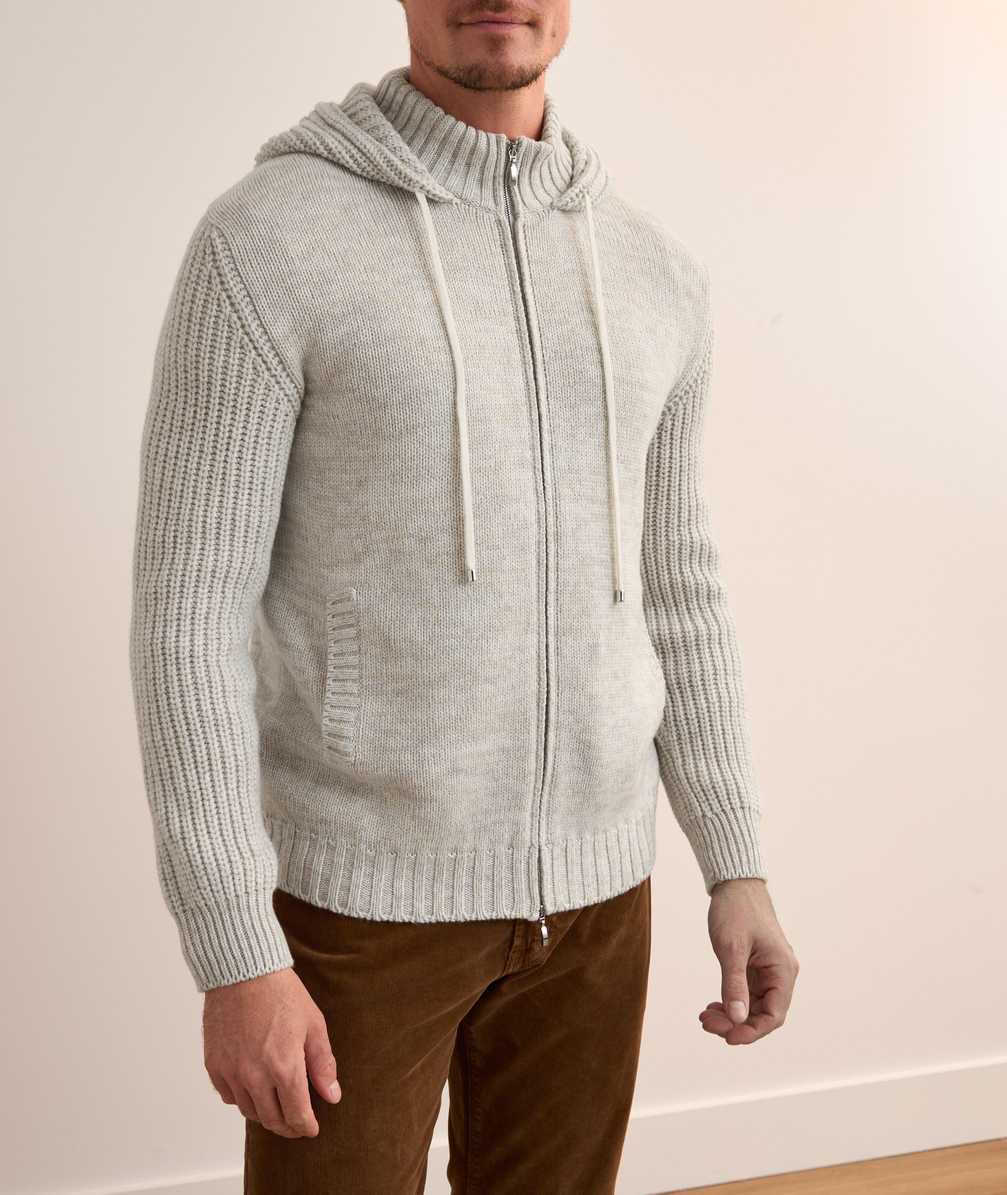 Cashmere Full-Zip Hooded Sweater  image 1