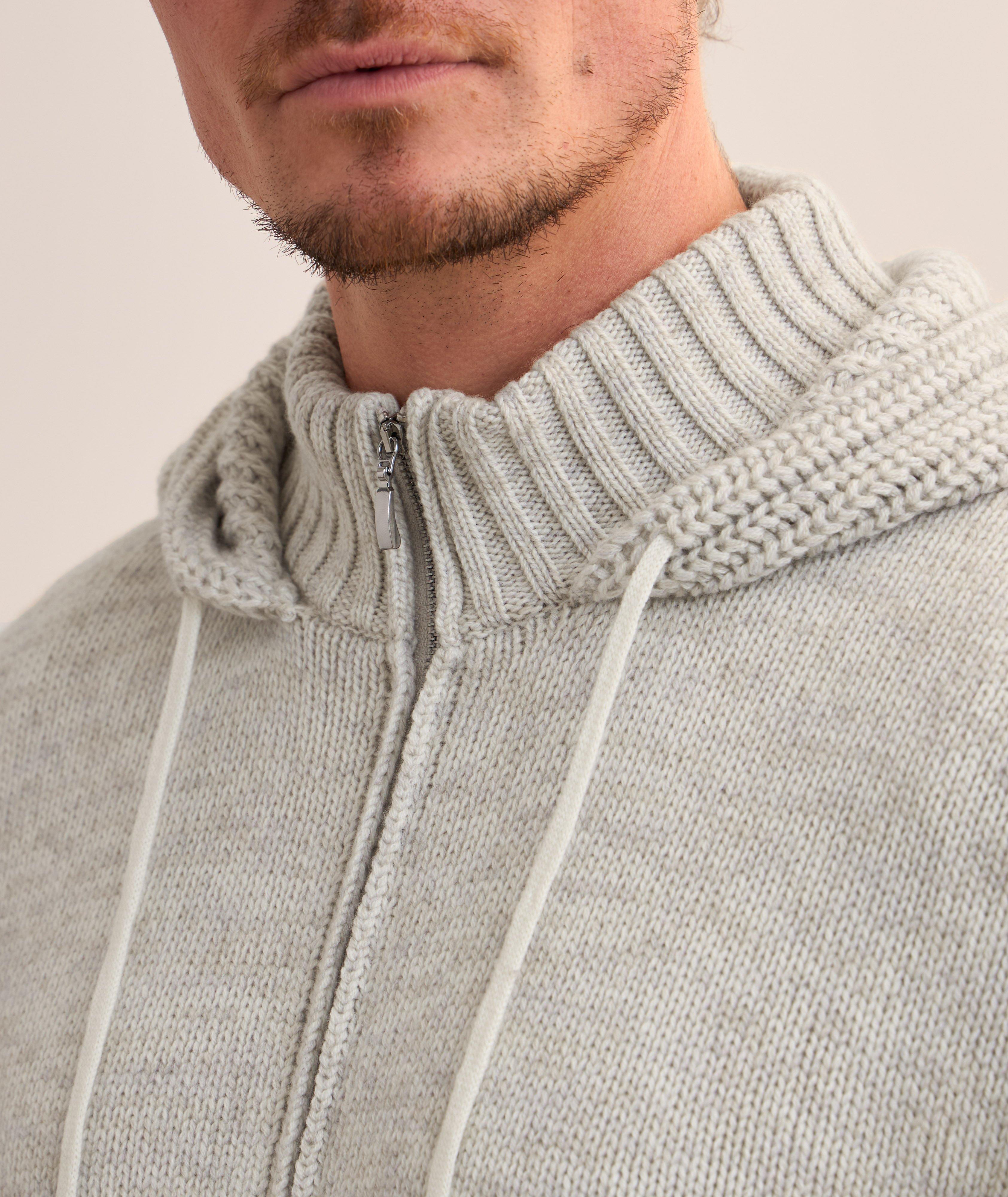 Cashmere Full-Zip Hooded Sweater  image 3