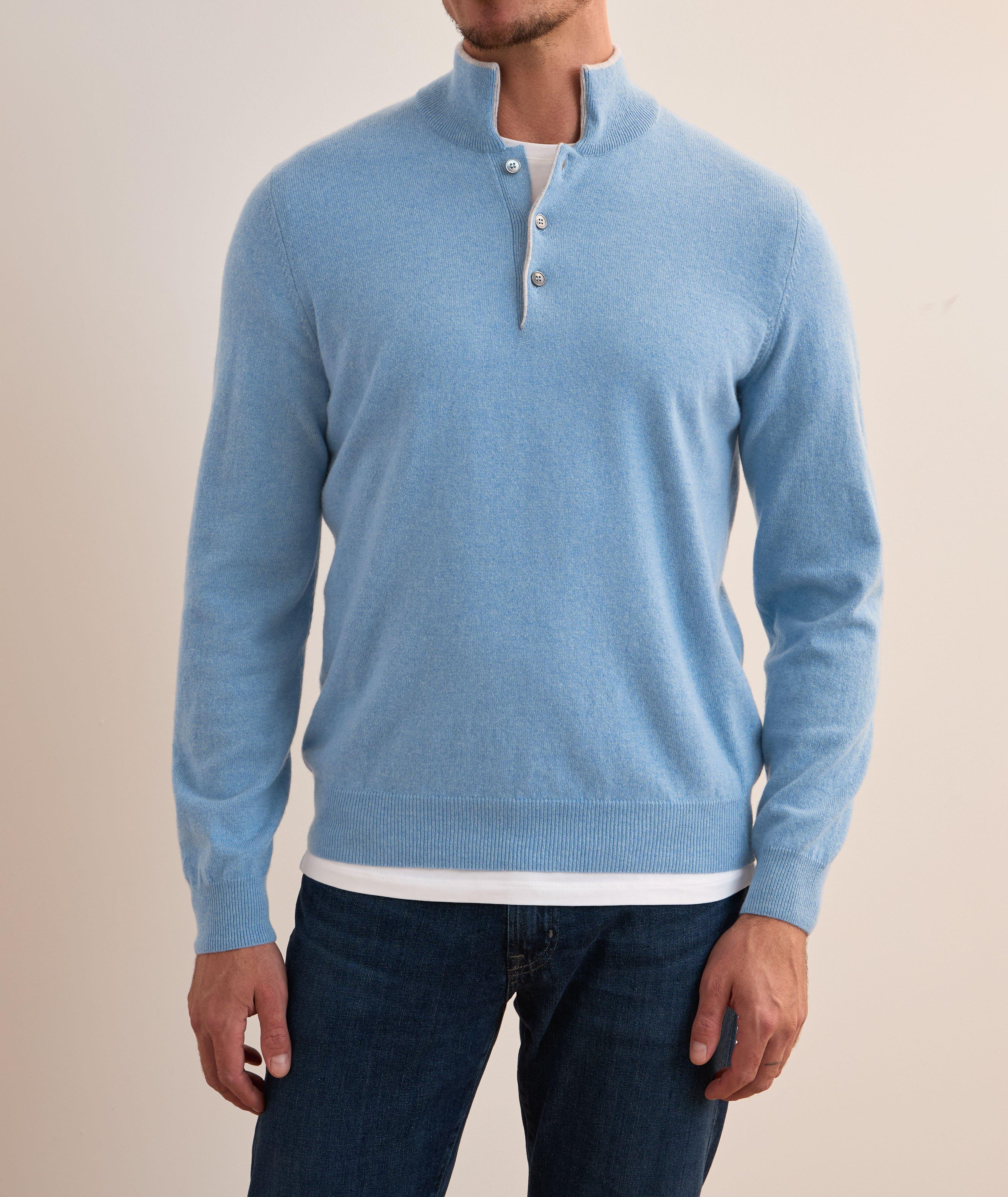 Cashmere Mock Button Sweater  image 1