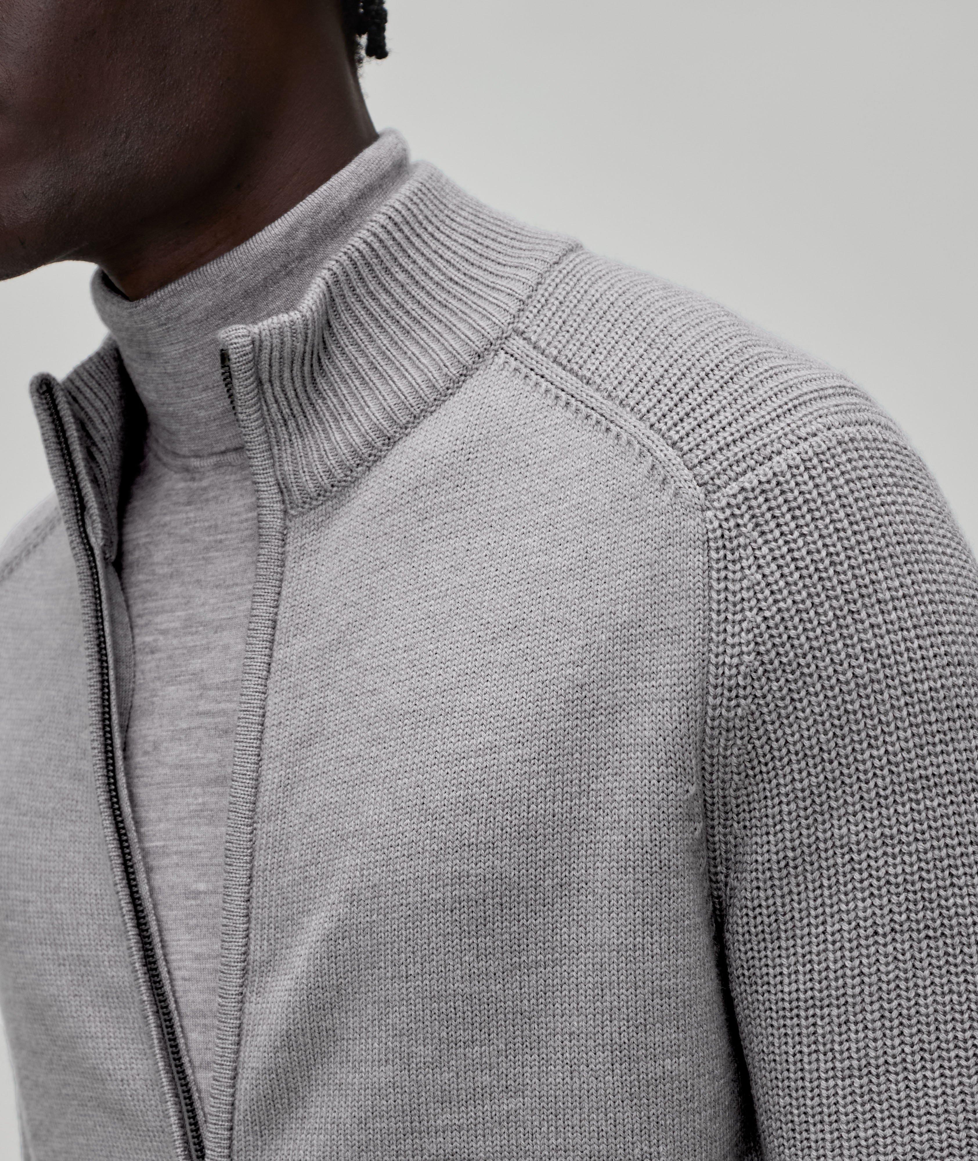 Wool-Blend Full-Zip Sweater image 3