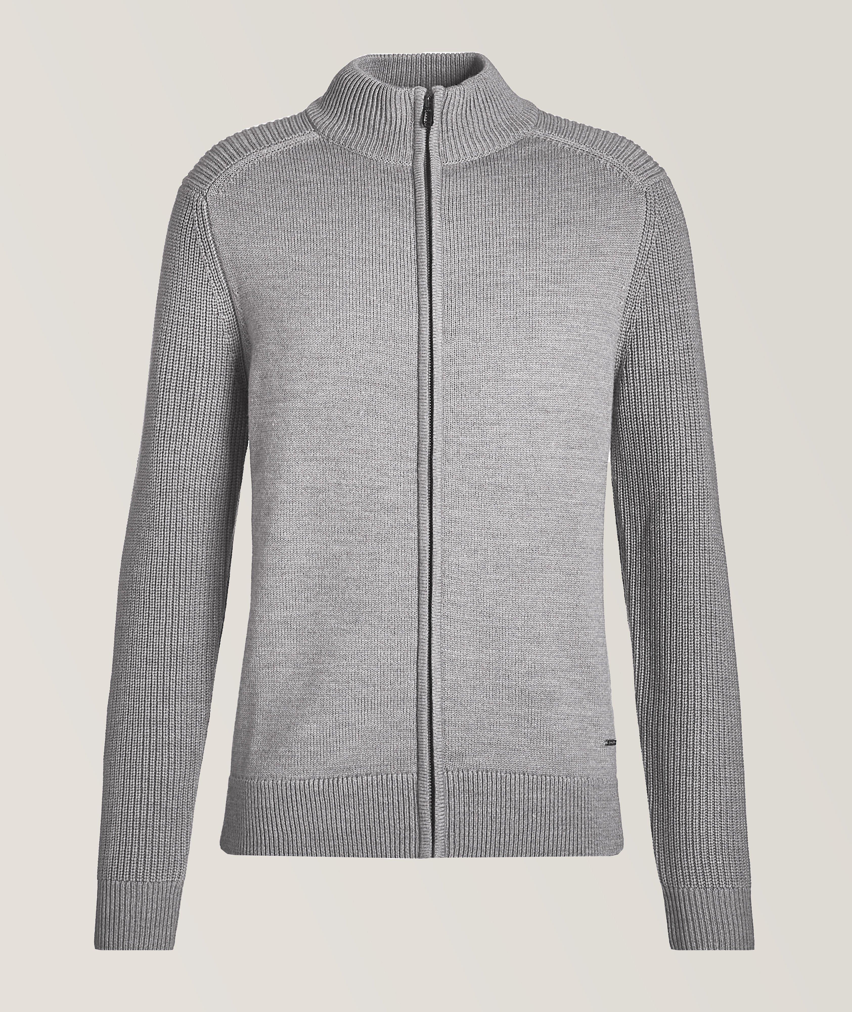 Wool-Blend Full-Zip Sweater image 0
