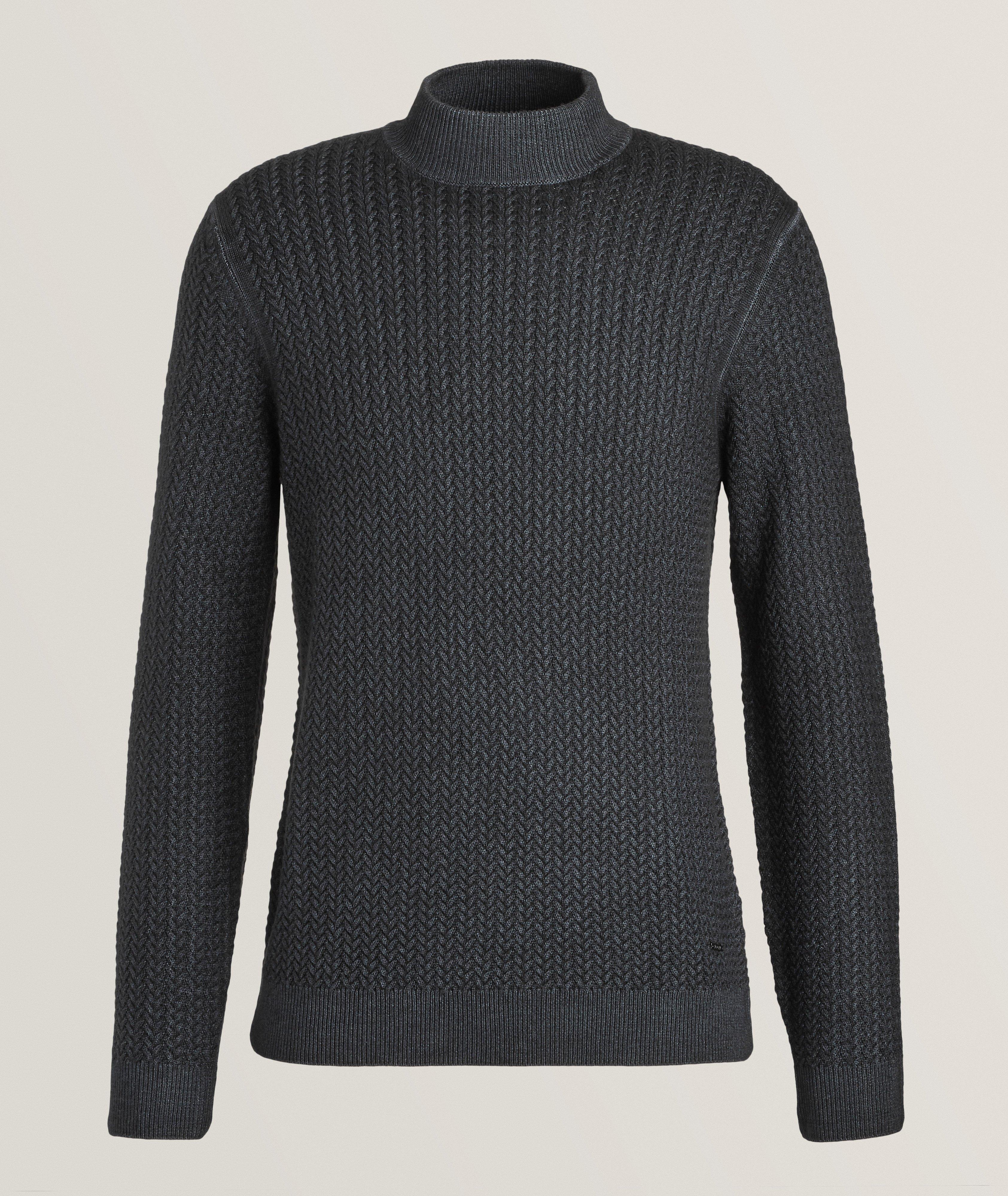 Virgin Wool Mock Neck Sweater image 0