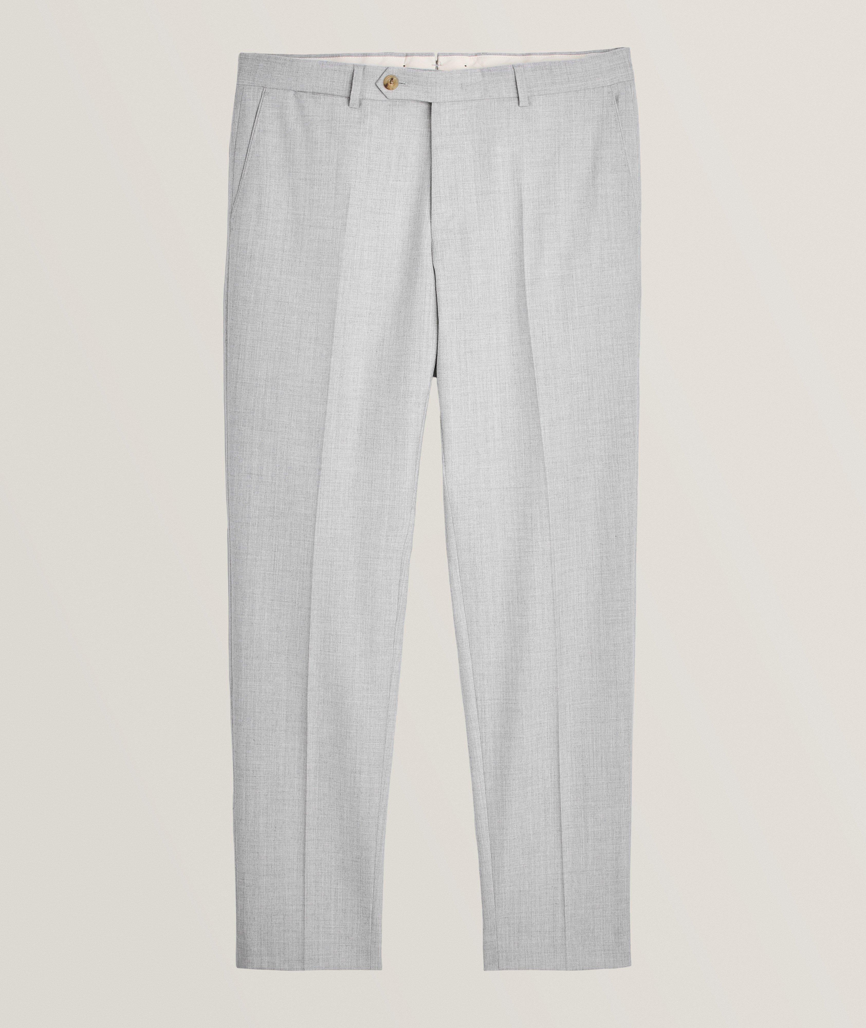 Santios Shaped Fit Pleated Wool Blend Pants image 0