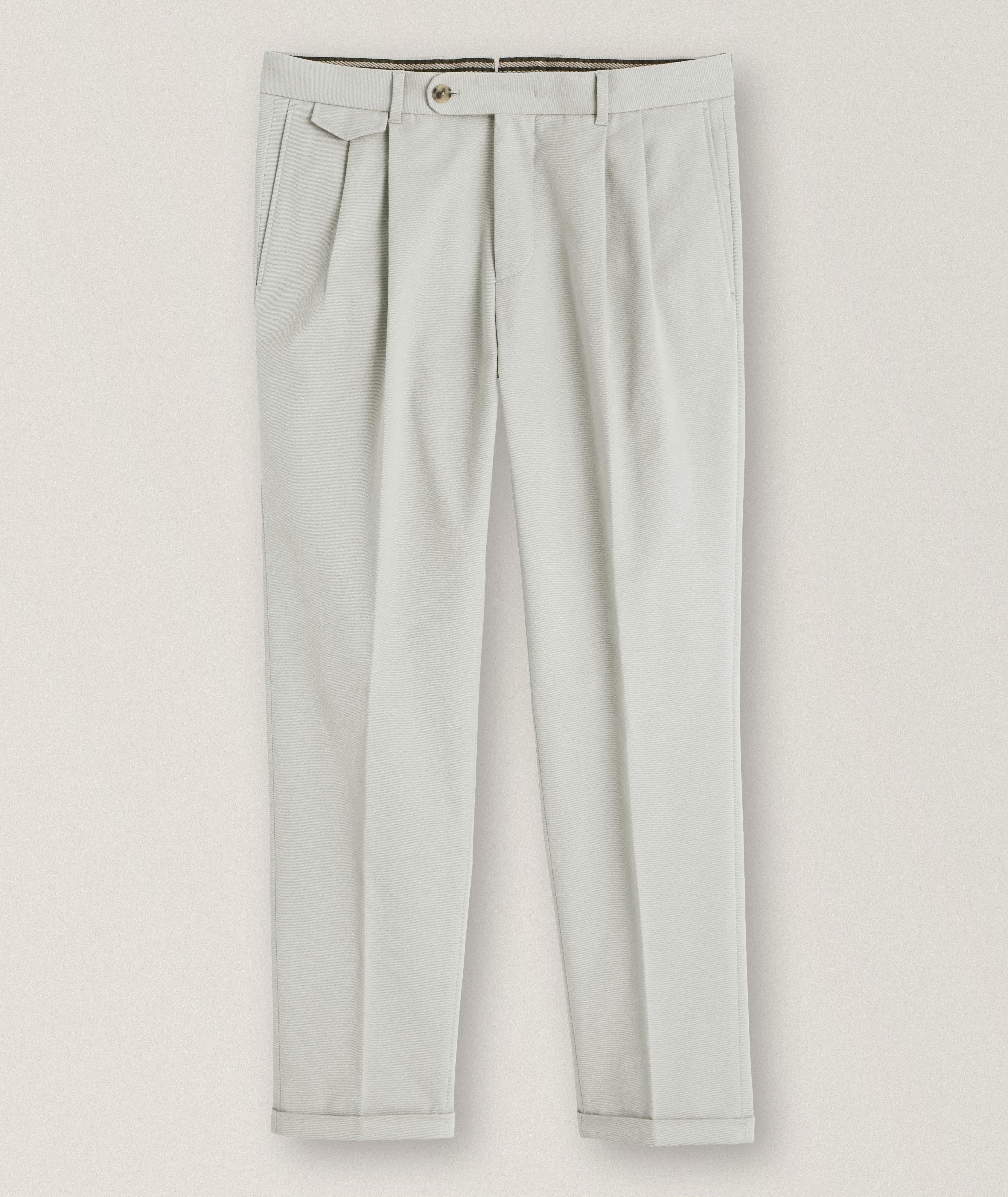 Serpo Shaped Fit with Slim-Fit Leg Stretch Cotton Pleated Pants  image 0
