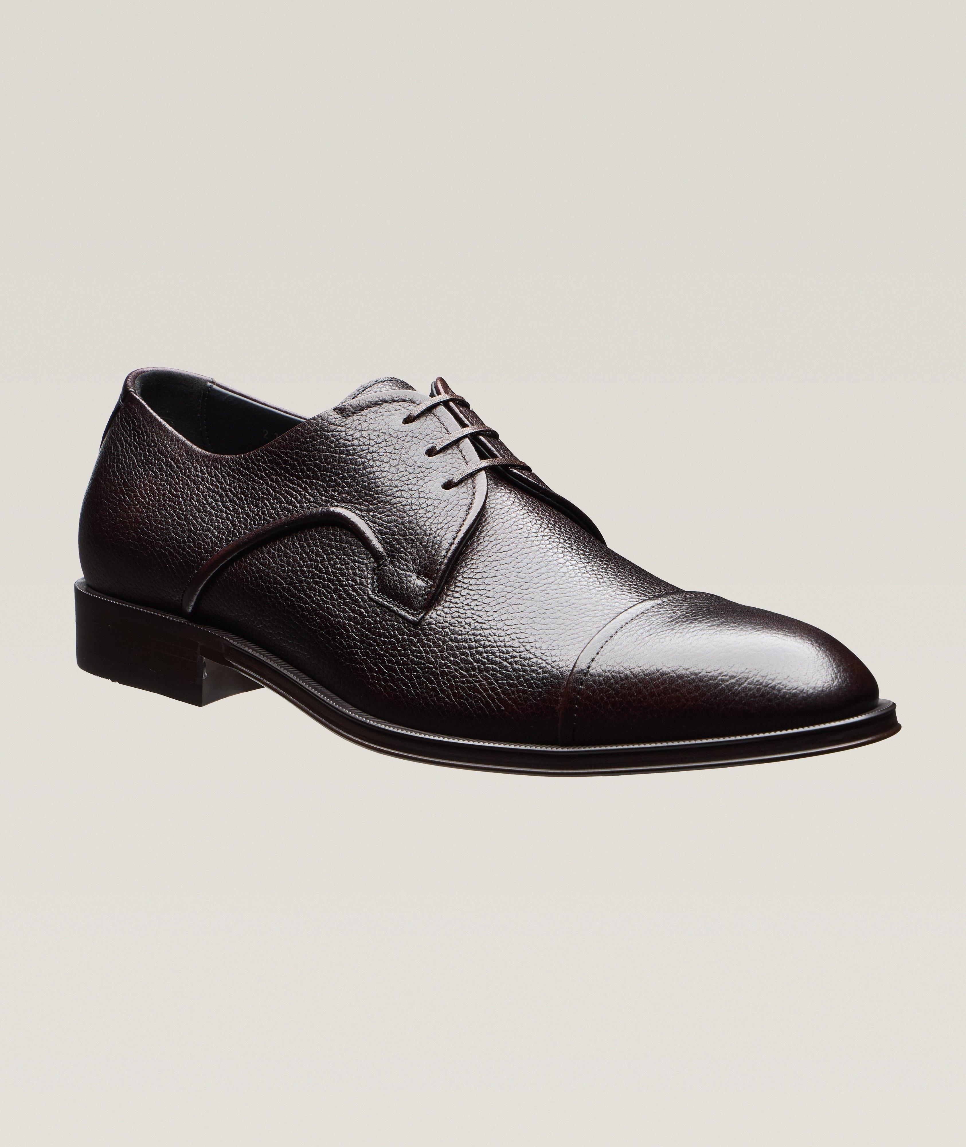 Derrek Grained Leather Derbie Shoes image 0