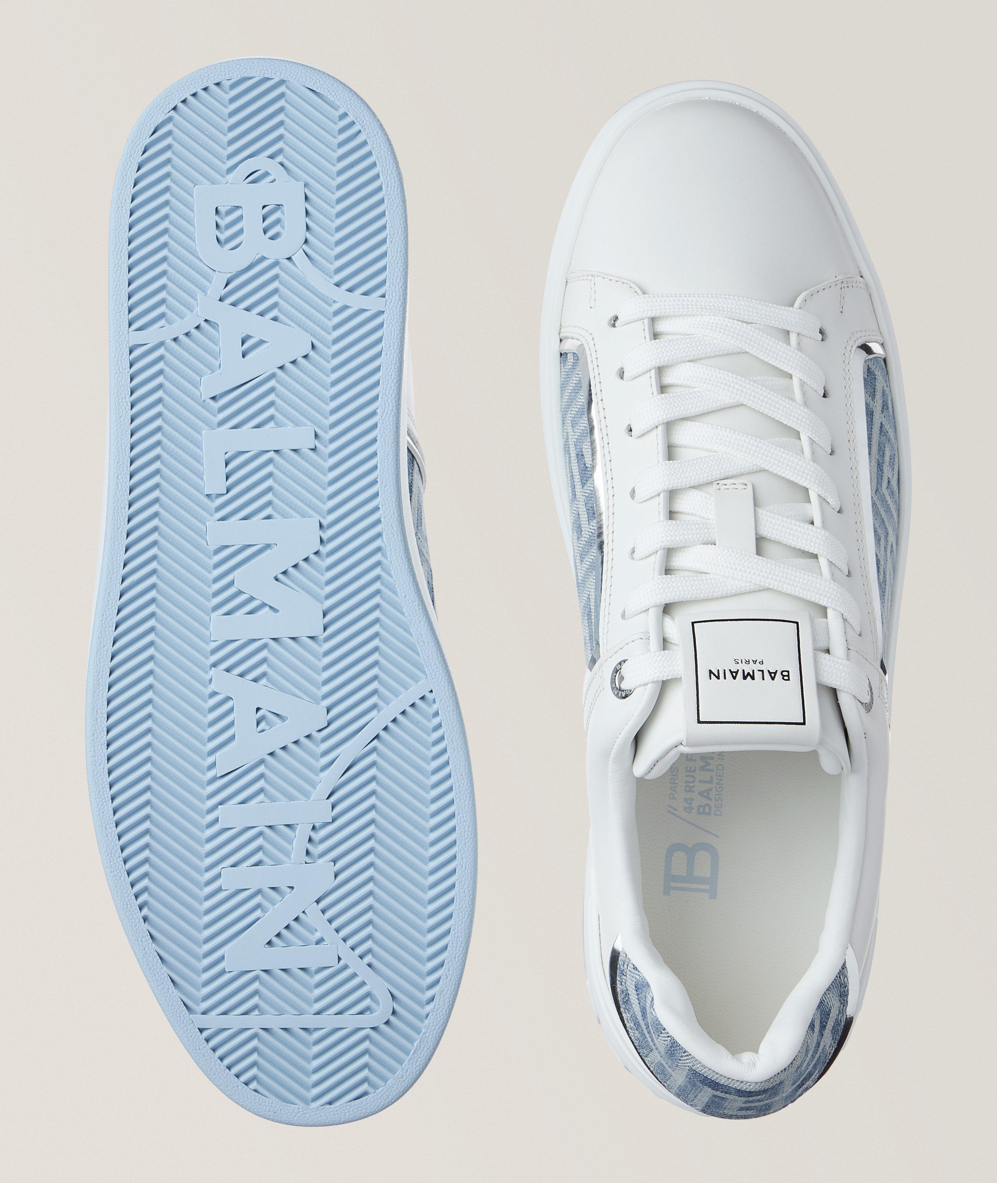 B-Court Monogramed Denim Leather Sneaker image 2