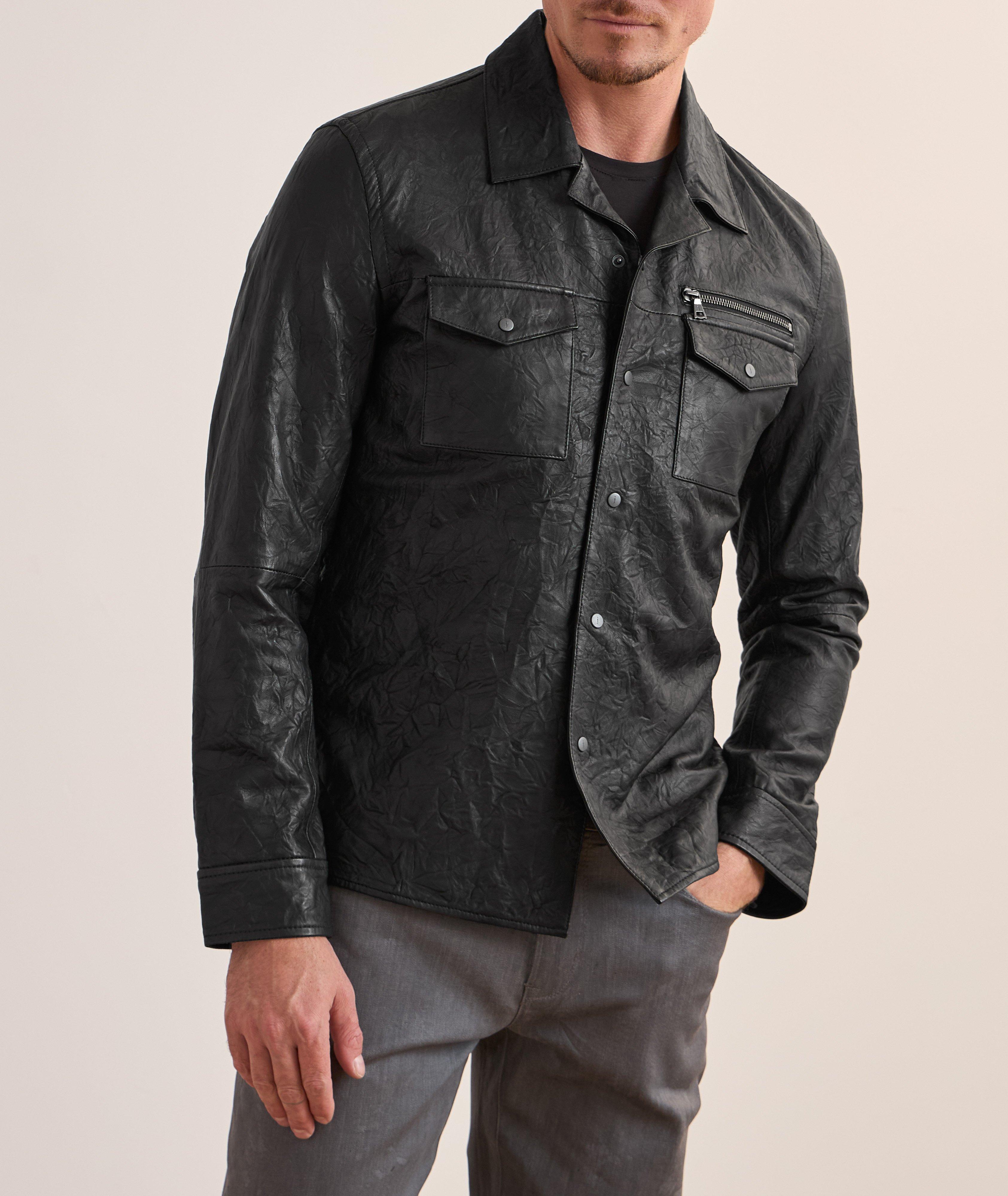 Crinkle Leather Jacket  image 1