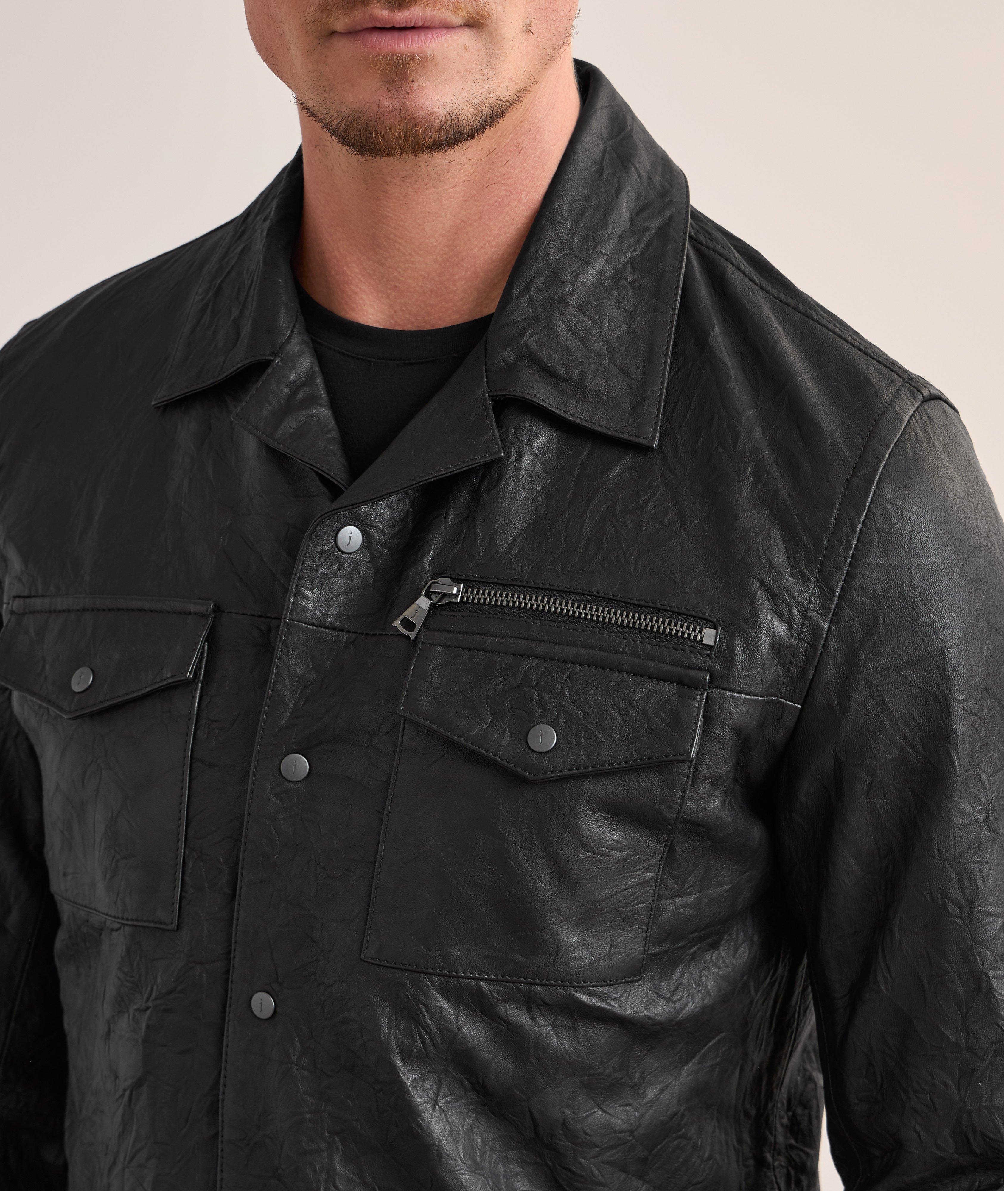 Crinkle Leather Jacket  image 3