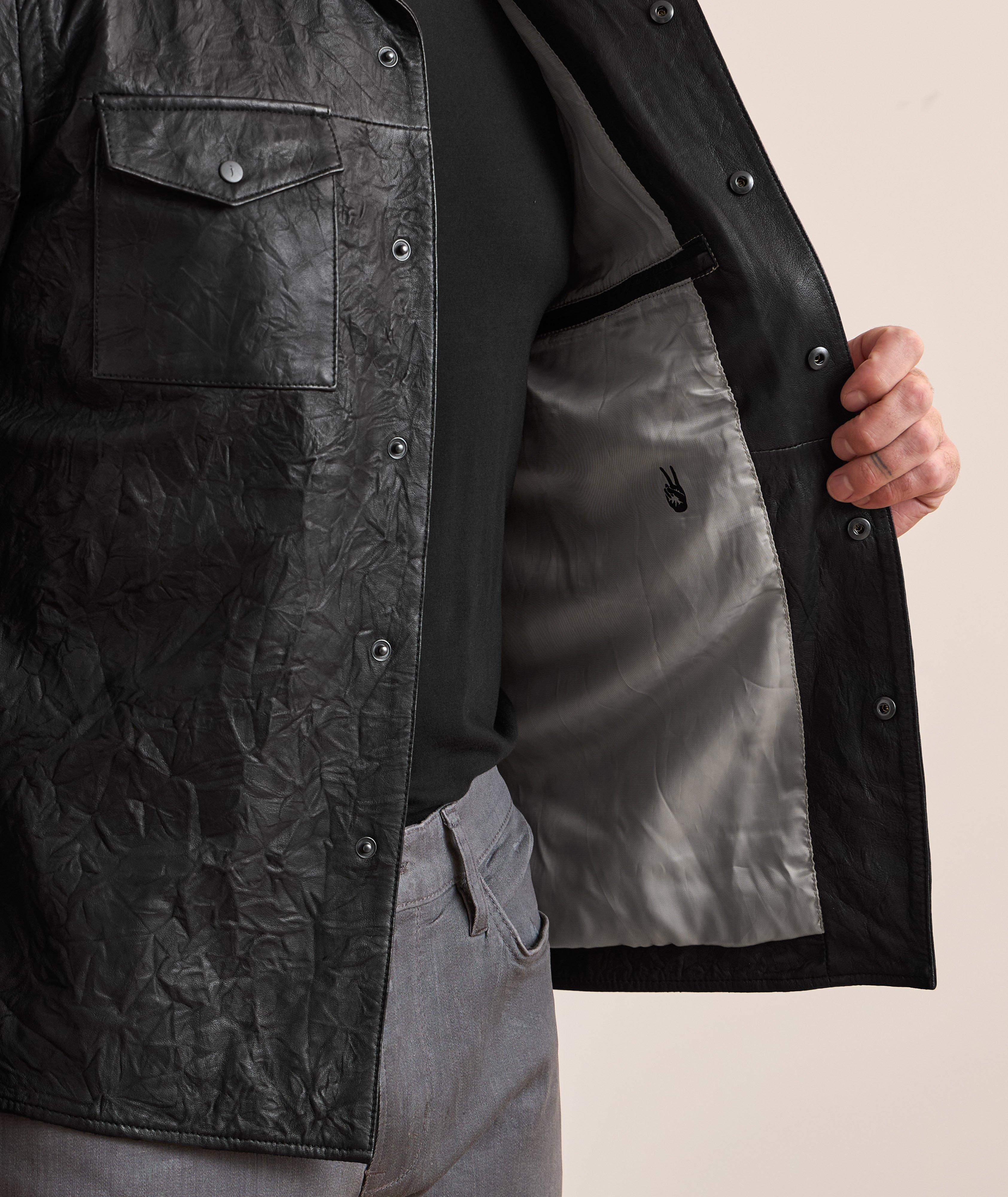 Crinkle Leather Jacket  image 4