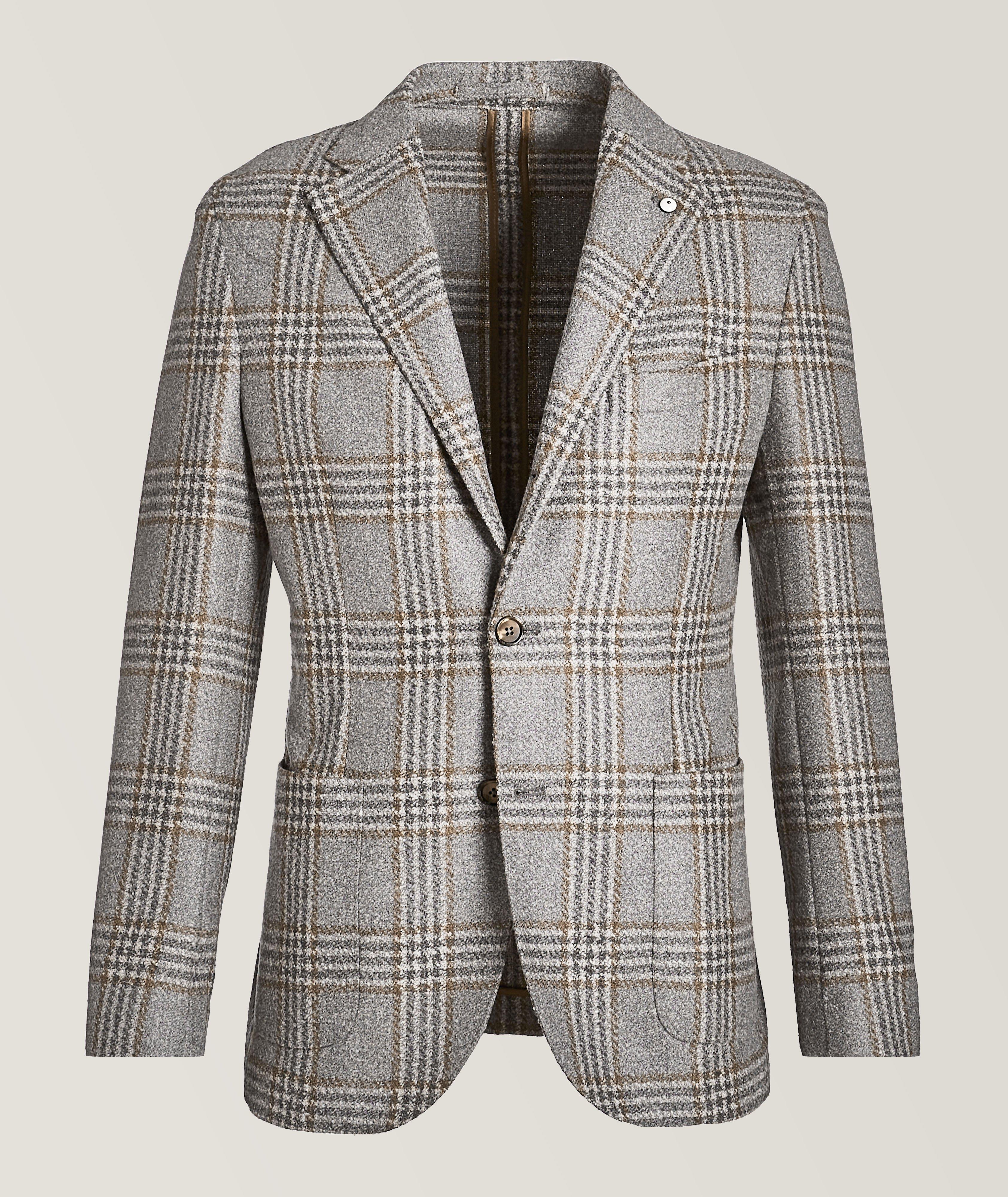 Check Virgin Wool-Blend Sport Jacket