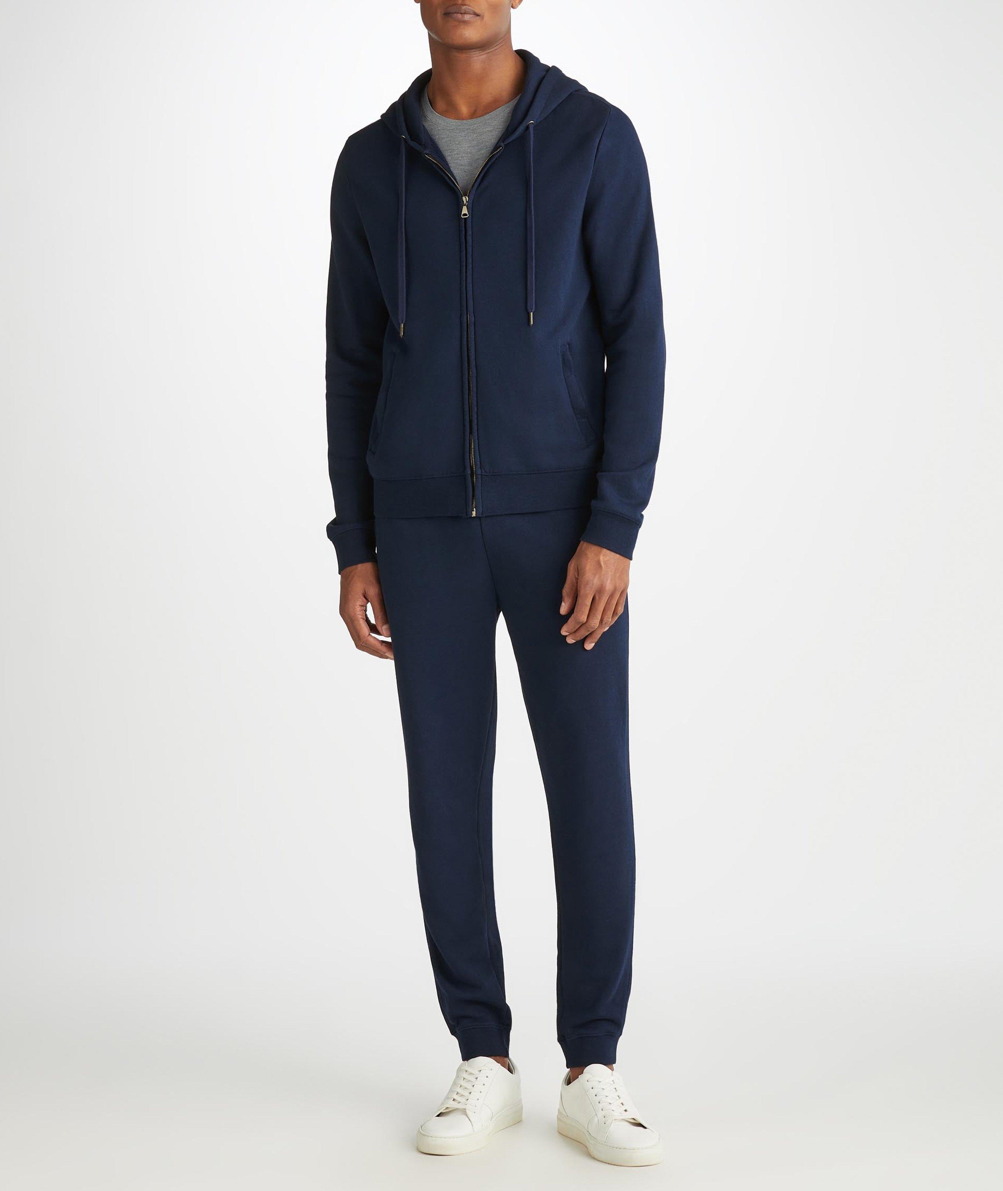 Quinn Cotton-Modal Loopback Hooded Sweater image 3