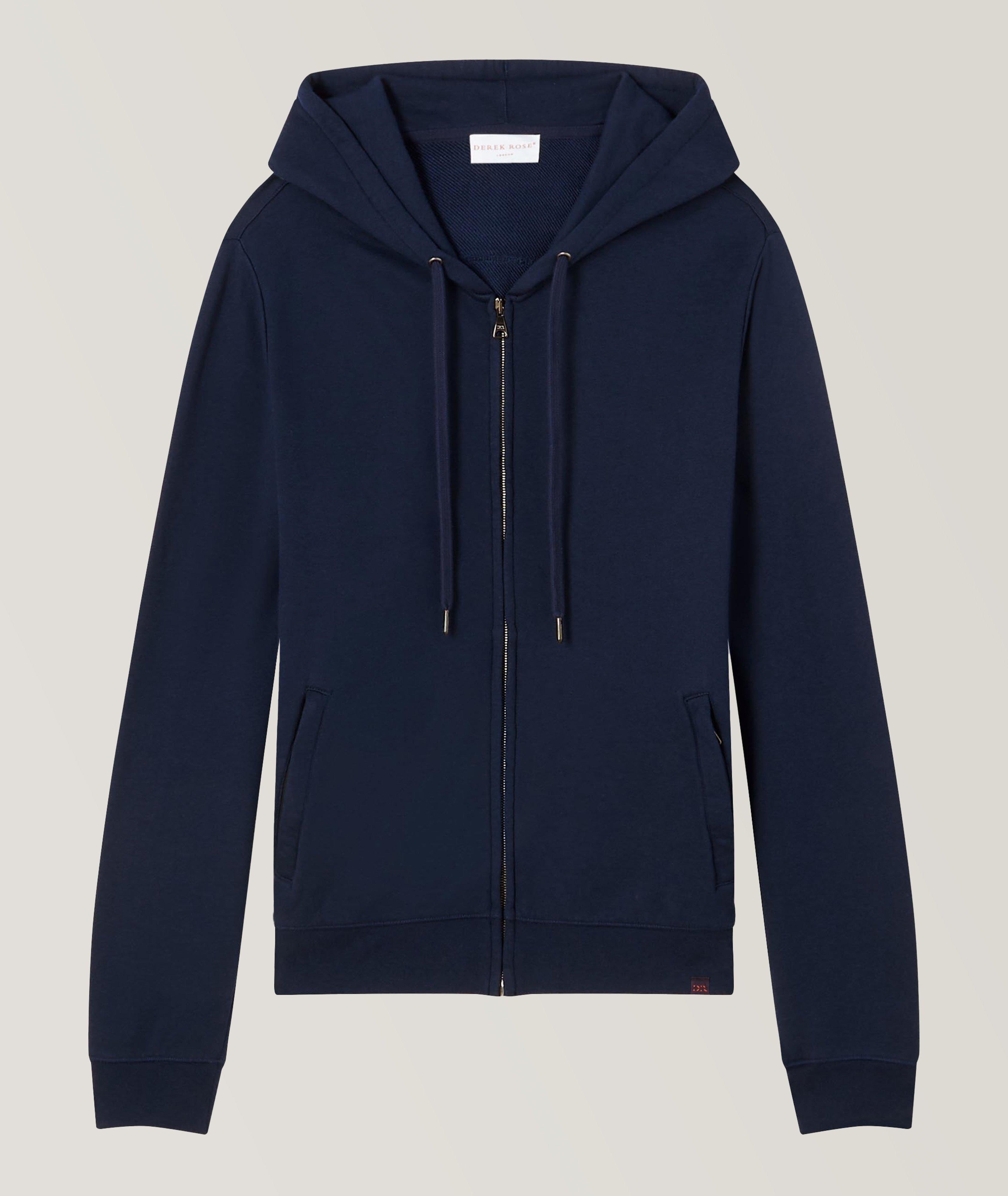 Quinn Cotton-Modal Loopback Hooded Sweater image 0