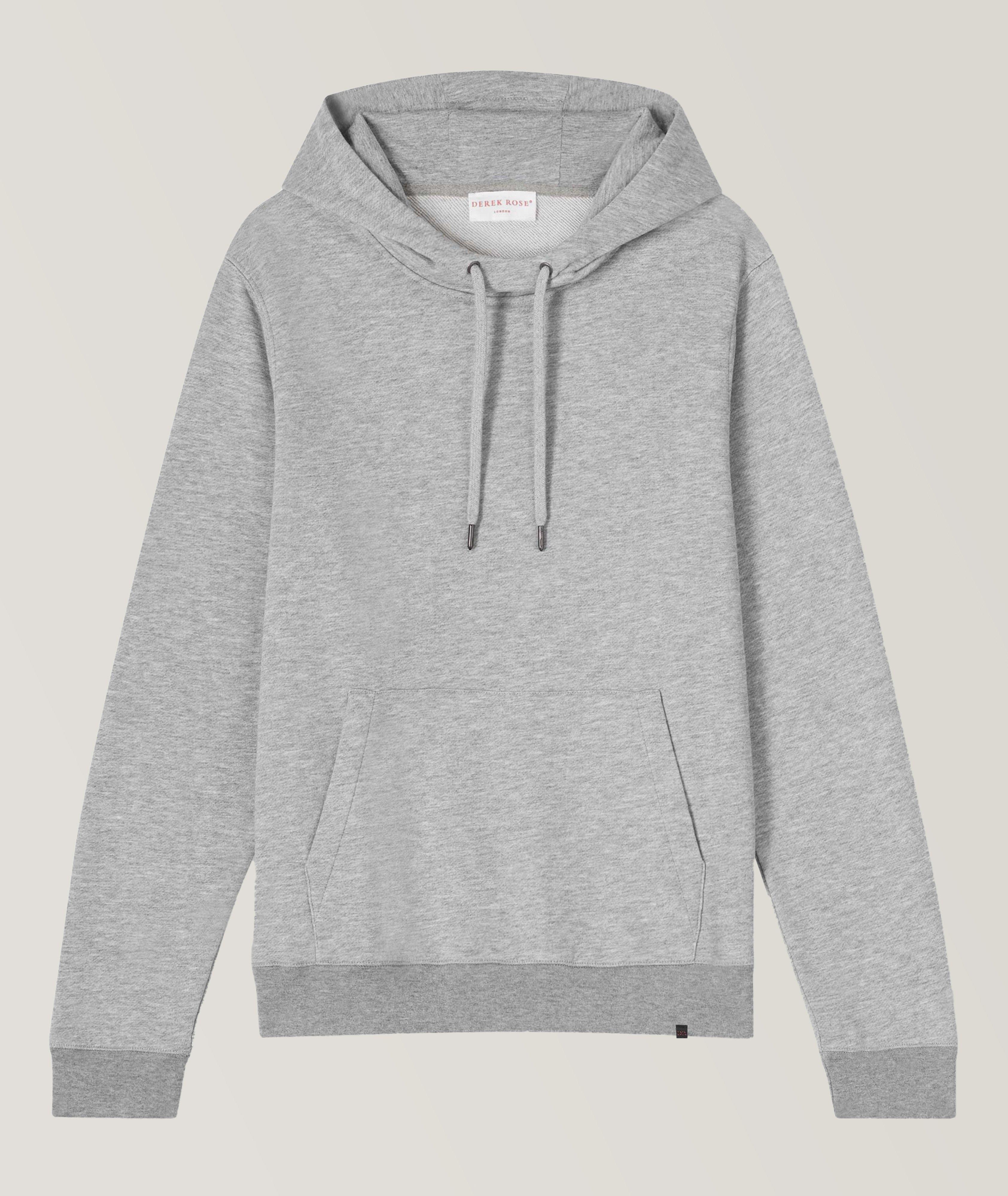 Quinn Cotton-Modal Loopback Hooded Sweater image 0