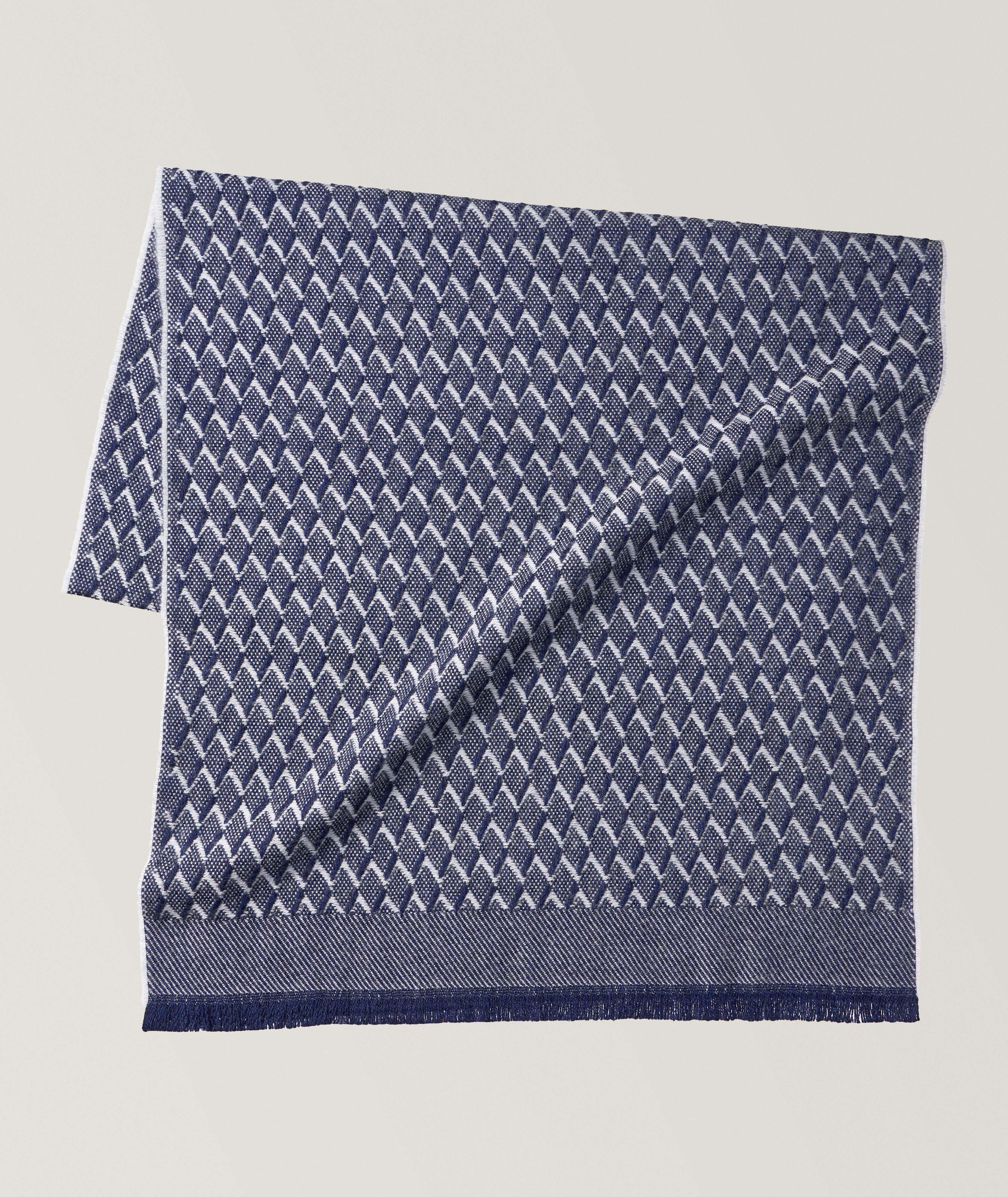 Diamond Jacquard Wool Scarf image 0