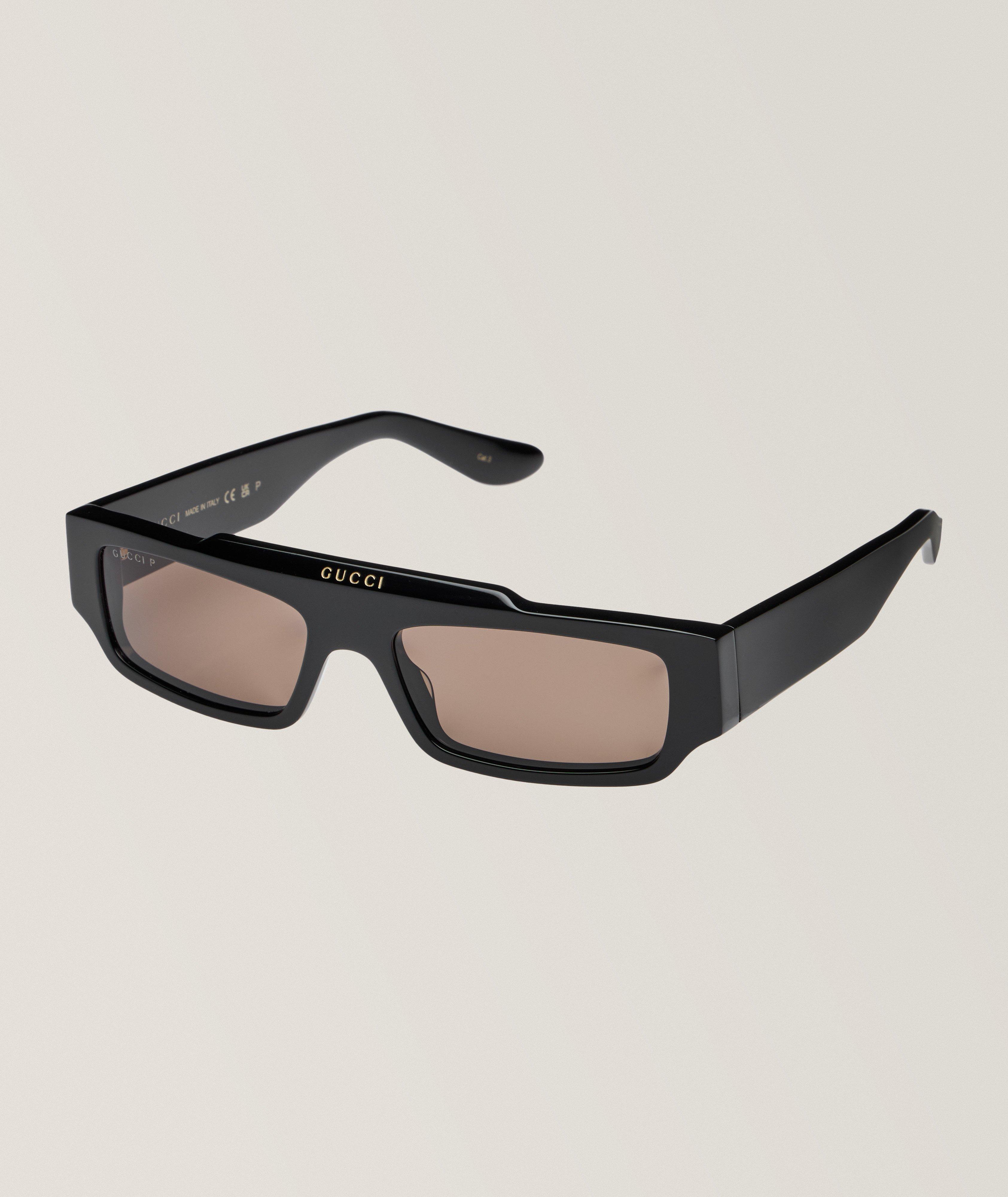 Rectangle Acetate Faceted Sunglasses image 0