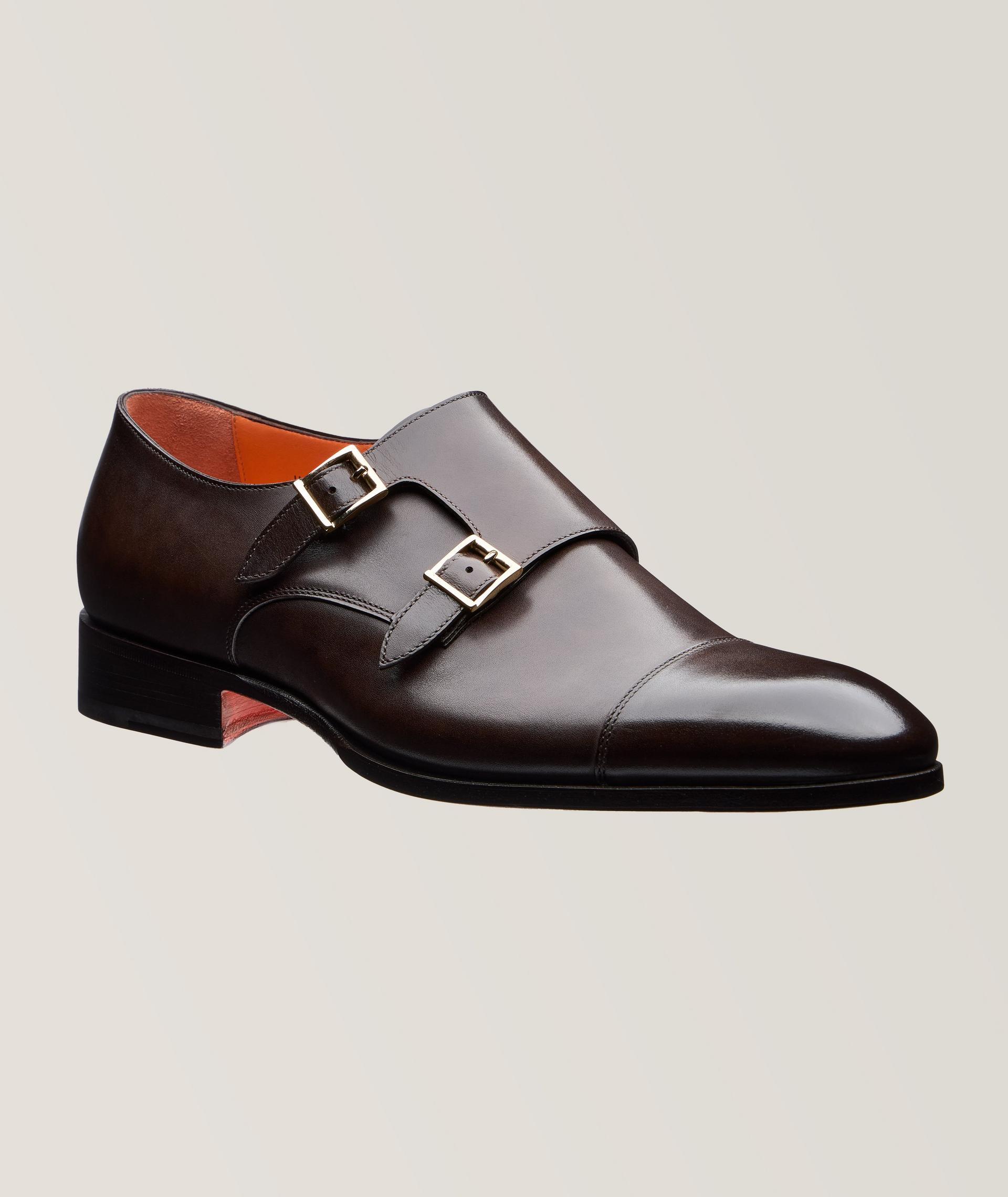 Carter Leather Double Monk-Strap Shoes image 0
