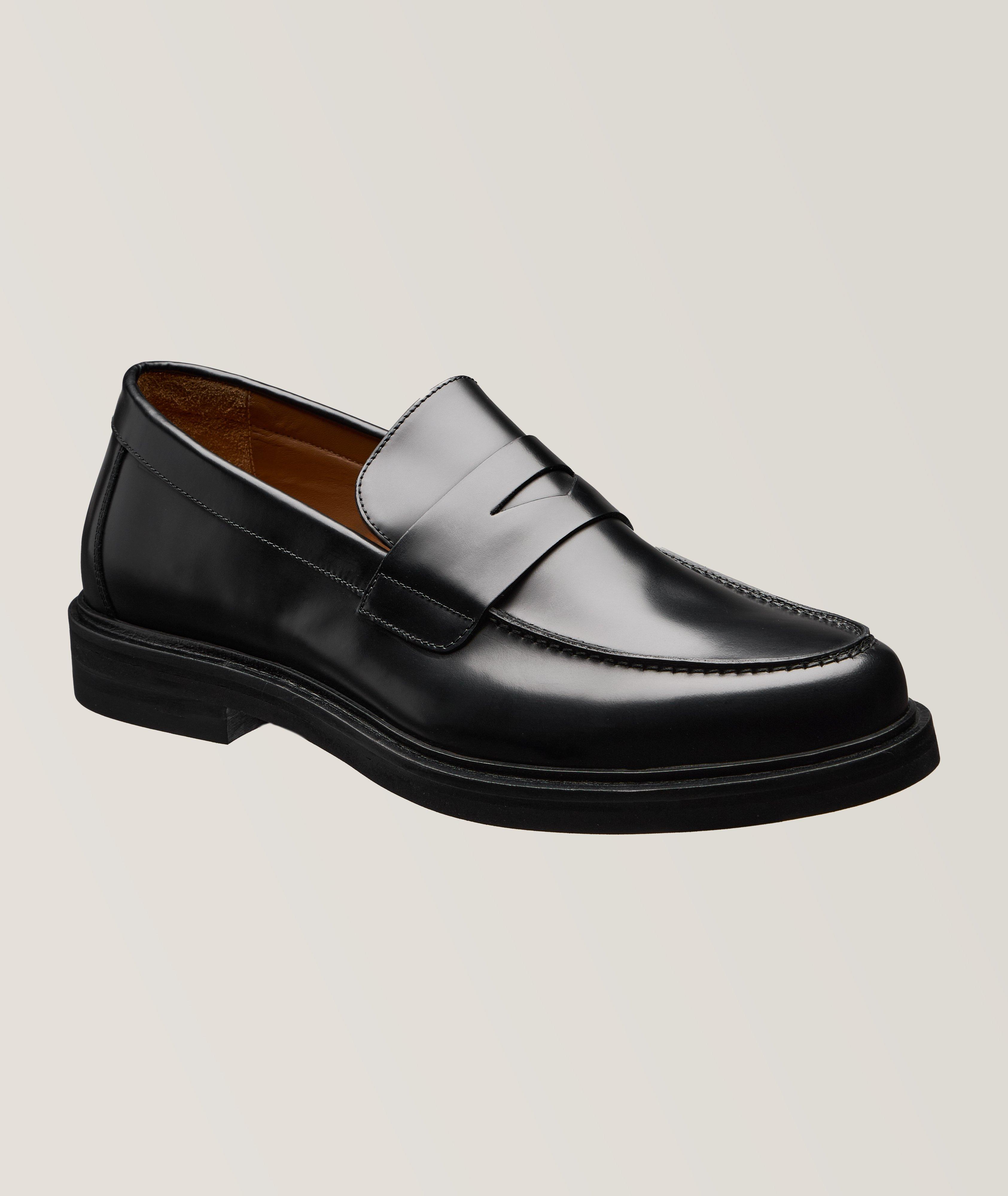 Harold Polished Leather Penny Loafers 