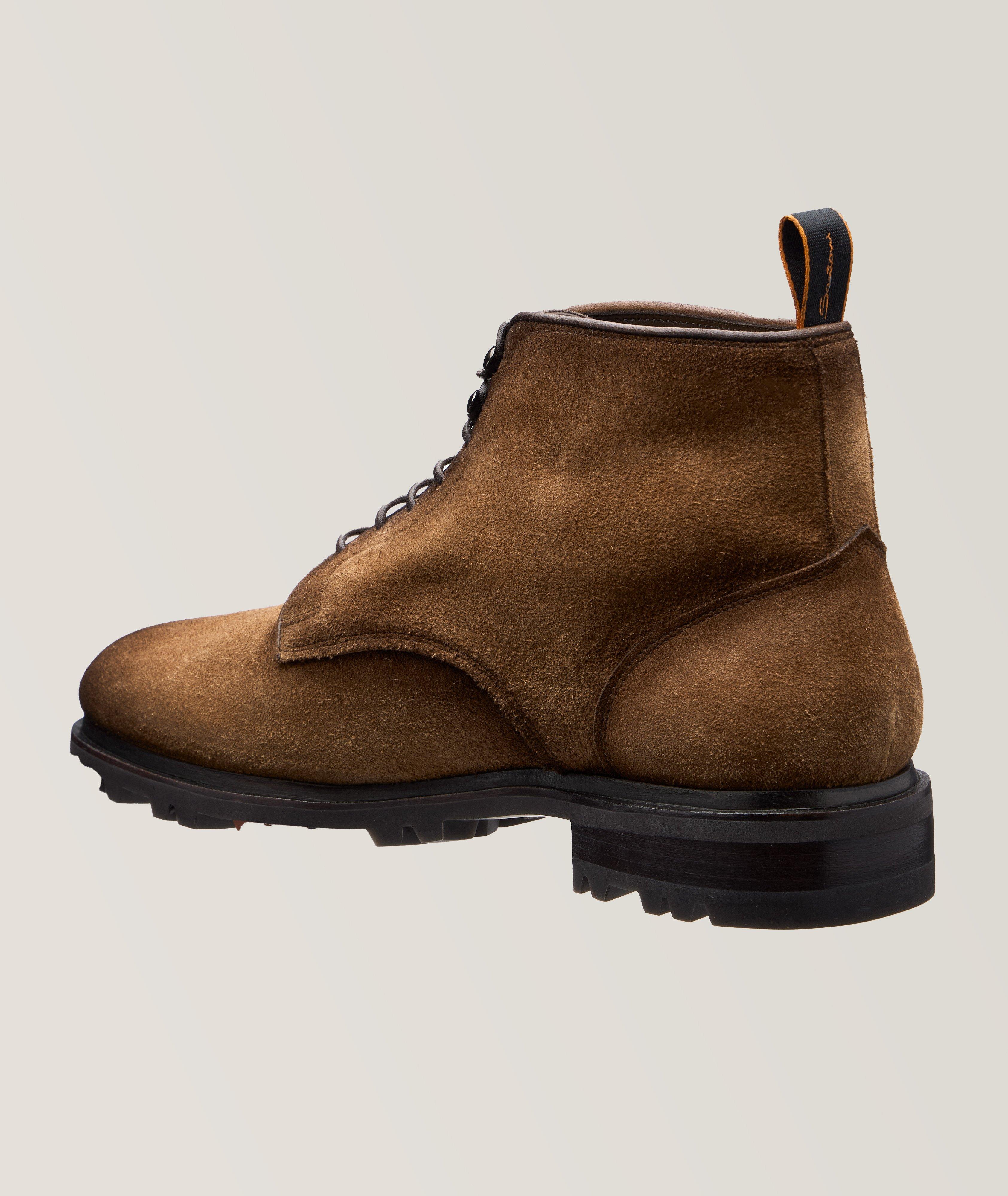 Burnished Unconstructed Suede Boots image 1