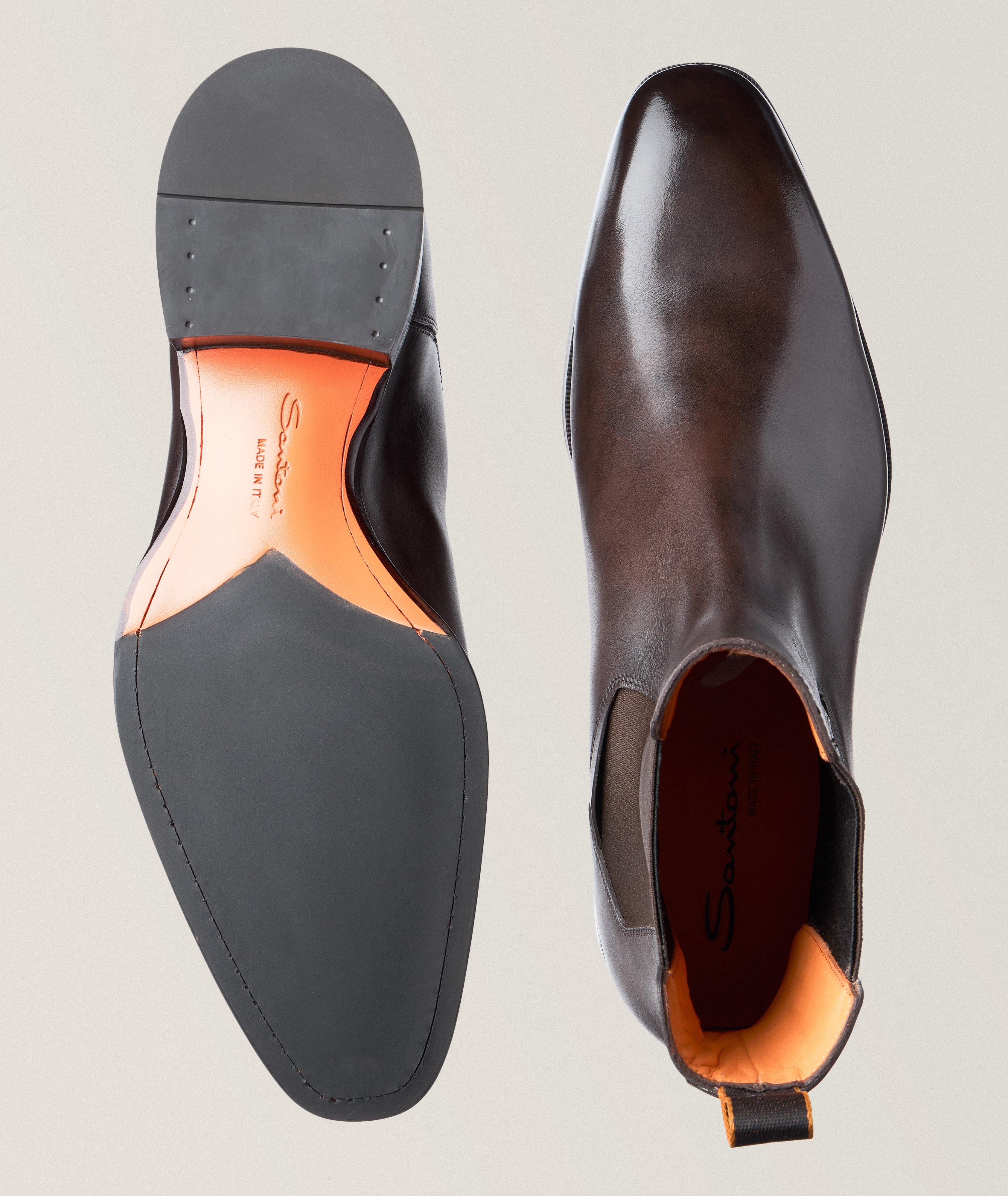 Burnished Leather Chelsea Boots  image 2