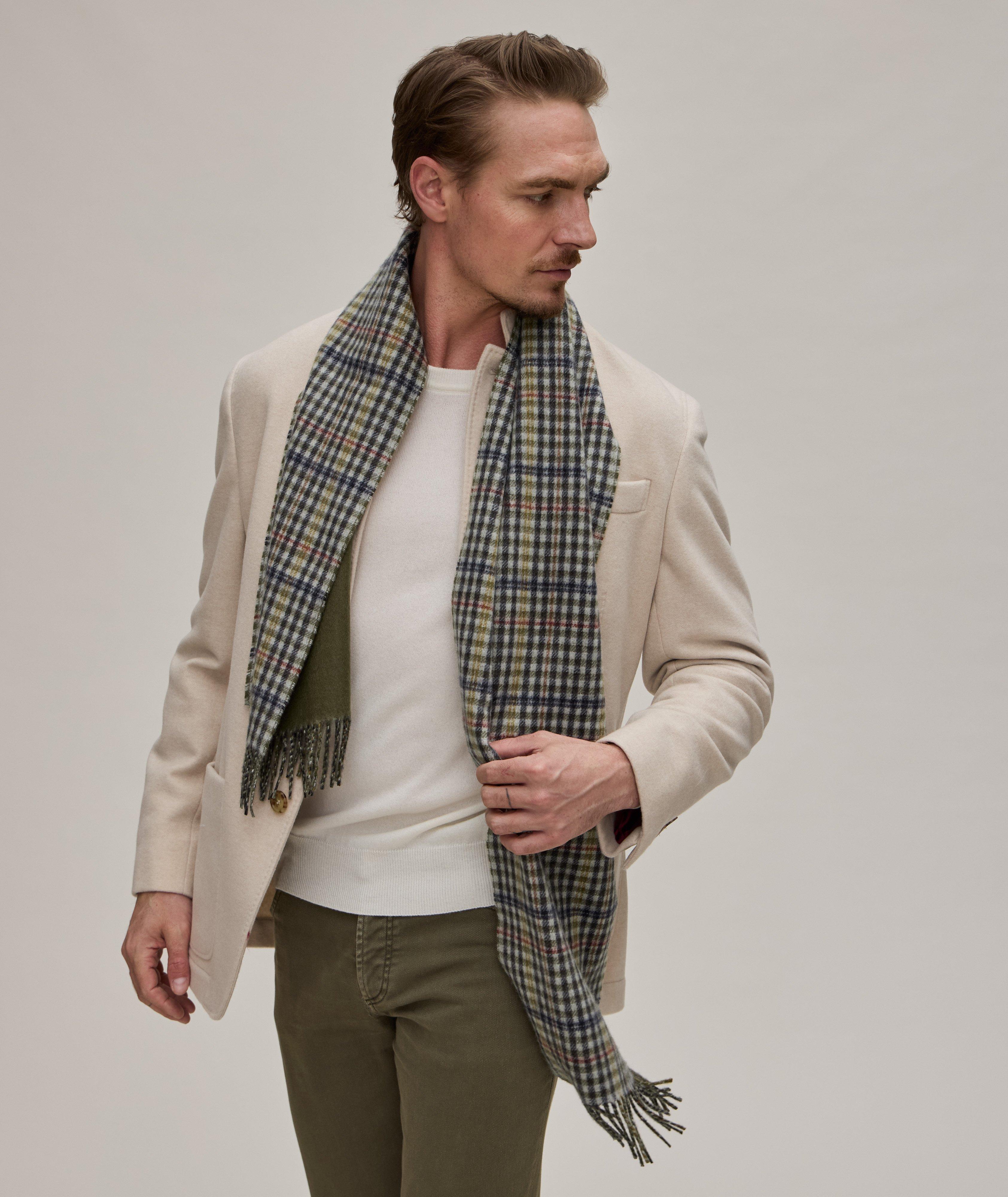 Reversible Check Cashmere Scarf  image 1