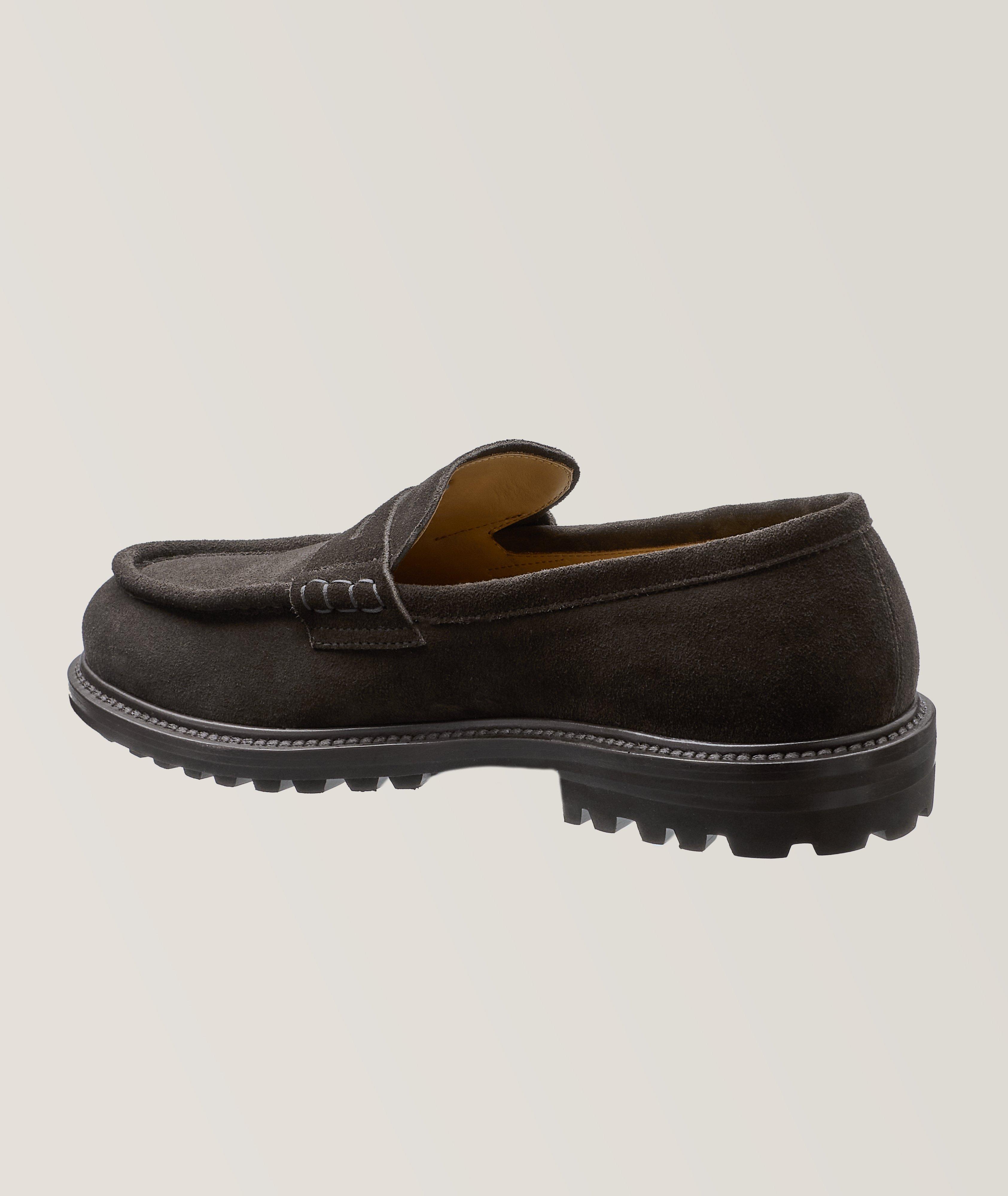 Suede Leather Penny Loafers image 1