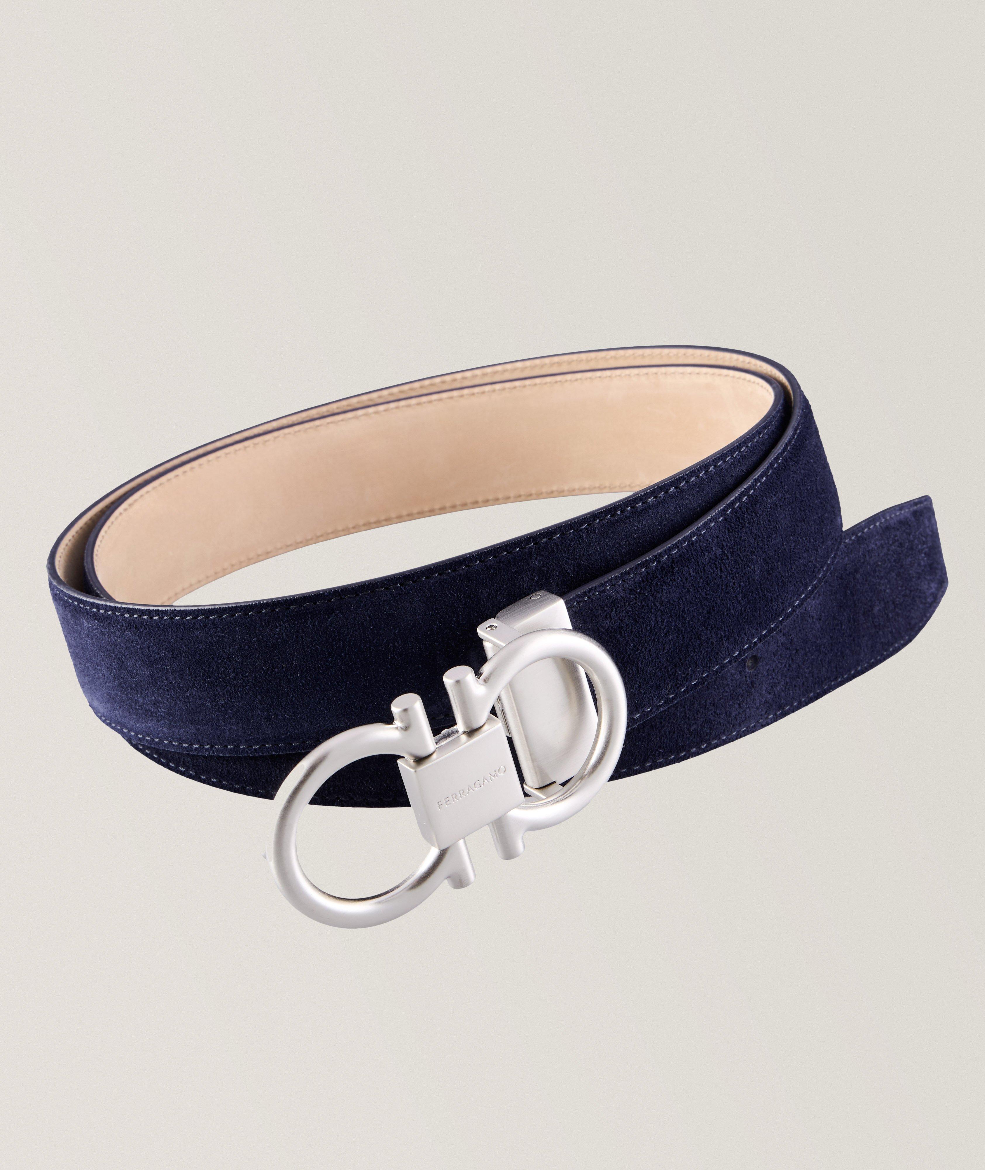 Double-Gancio Suede Leather Belt image 0