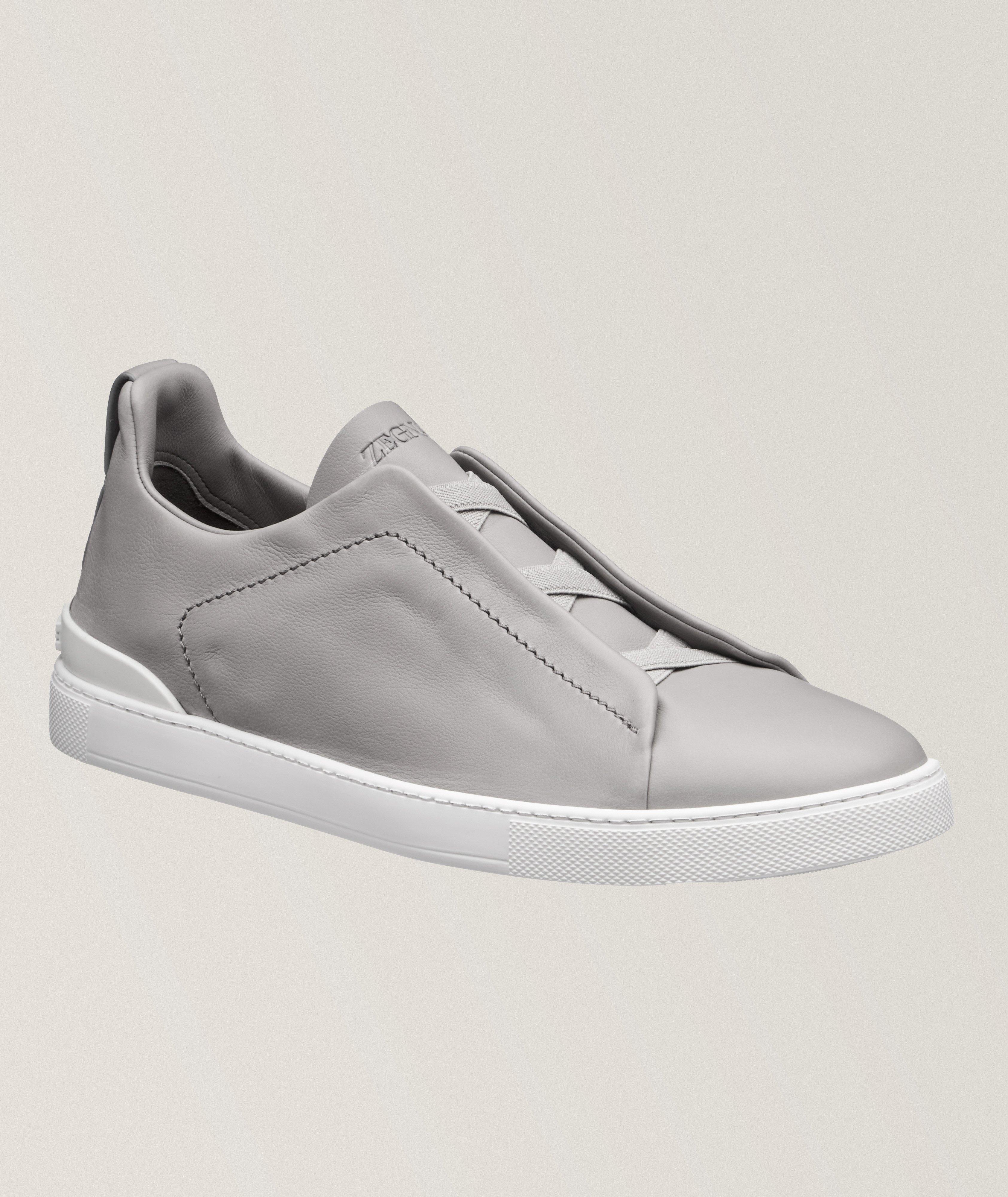 Leather Triple Stitch Sneakers image 0