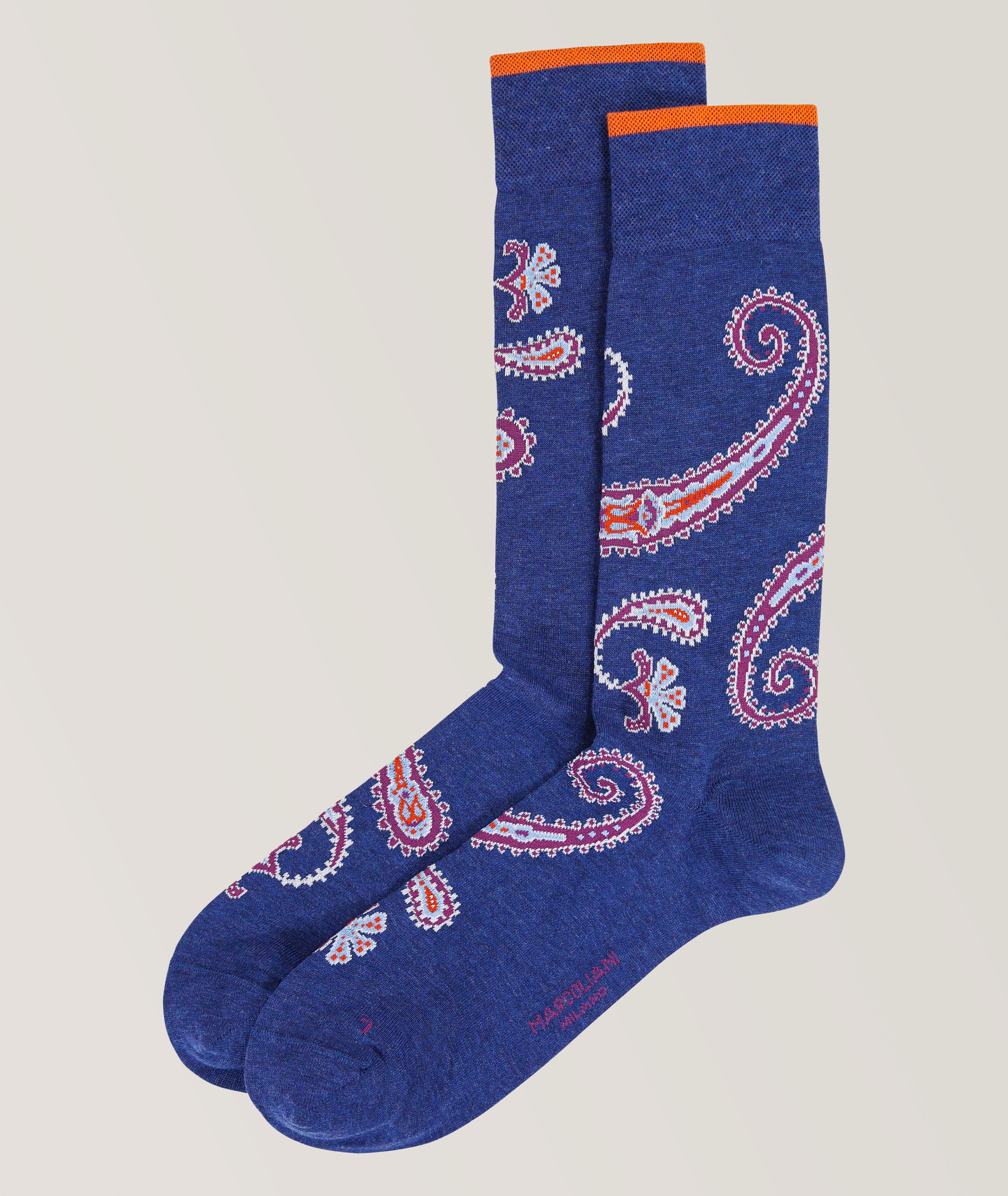 Chaussettes Delhi en coton pima à motif paisley image 0