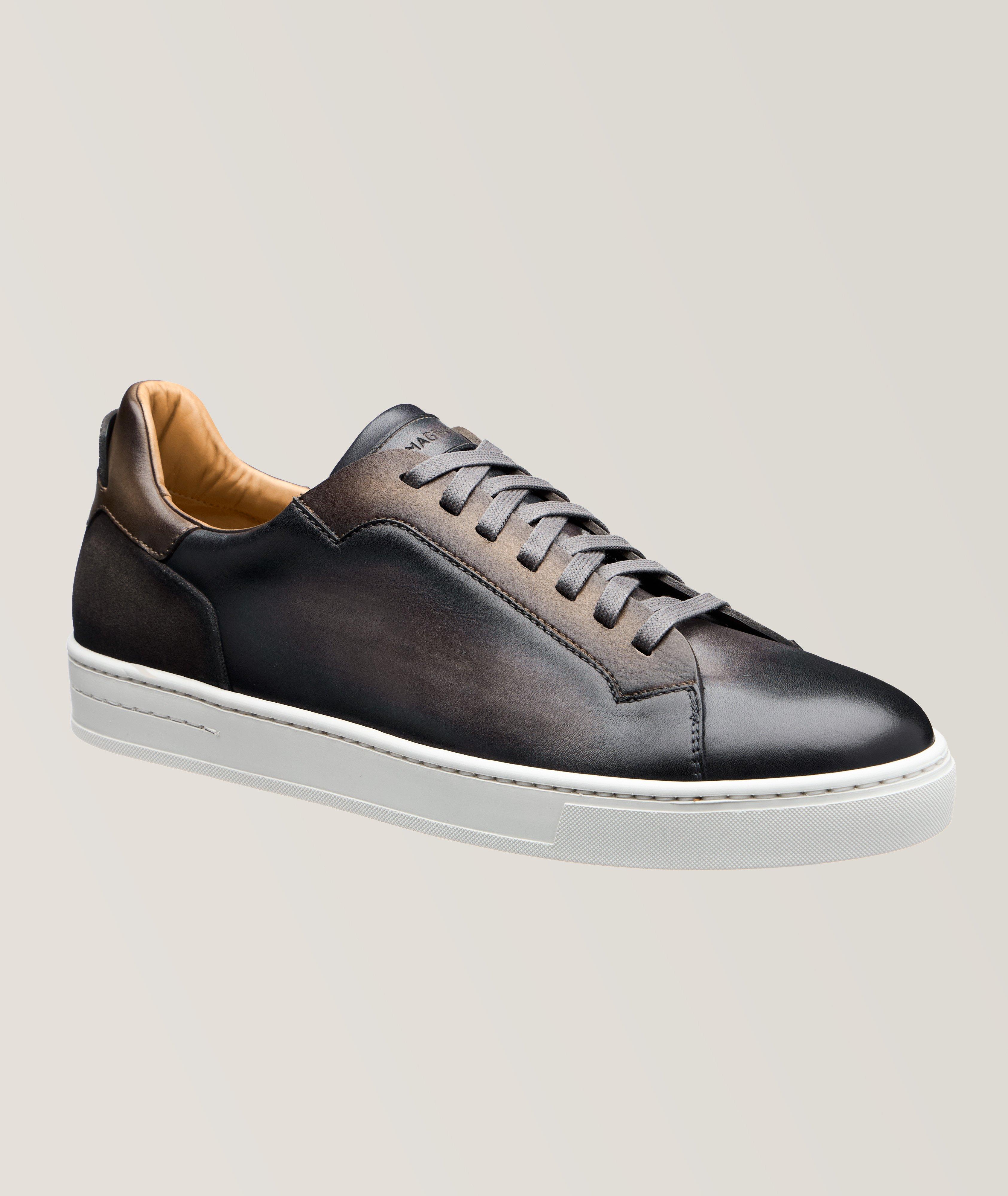 Leno Burnished Leather Sneakers