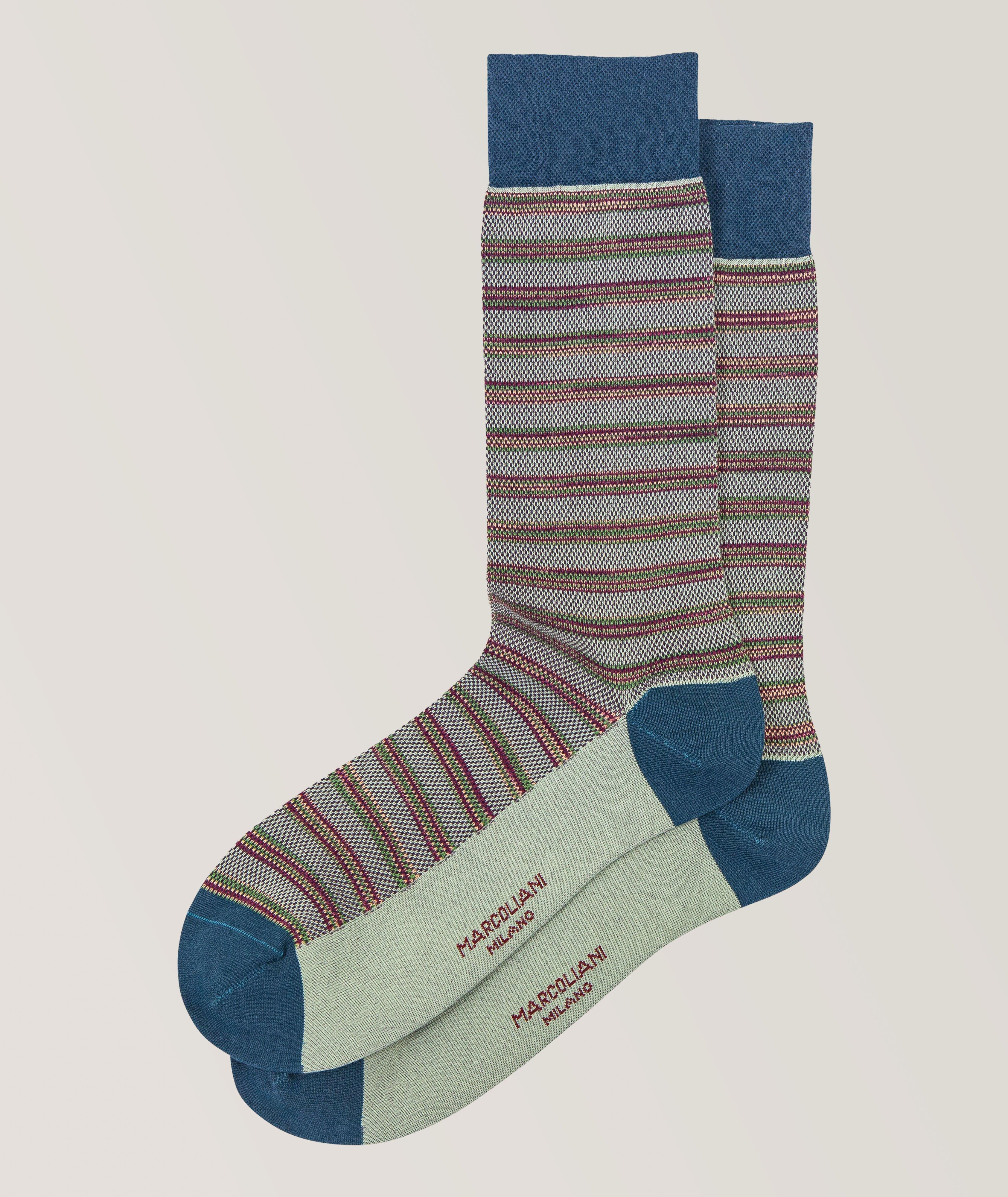 Vineyard Stripe Cotton-Blend Sock  image 0