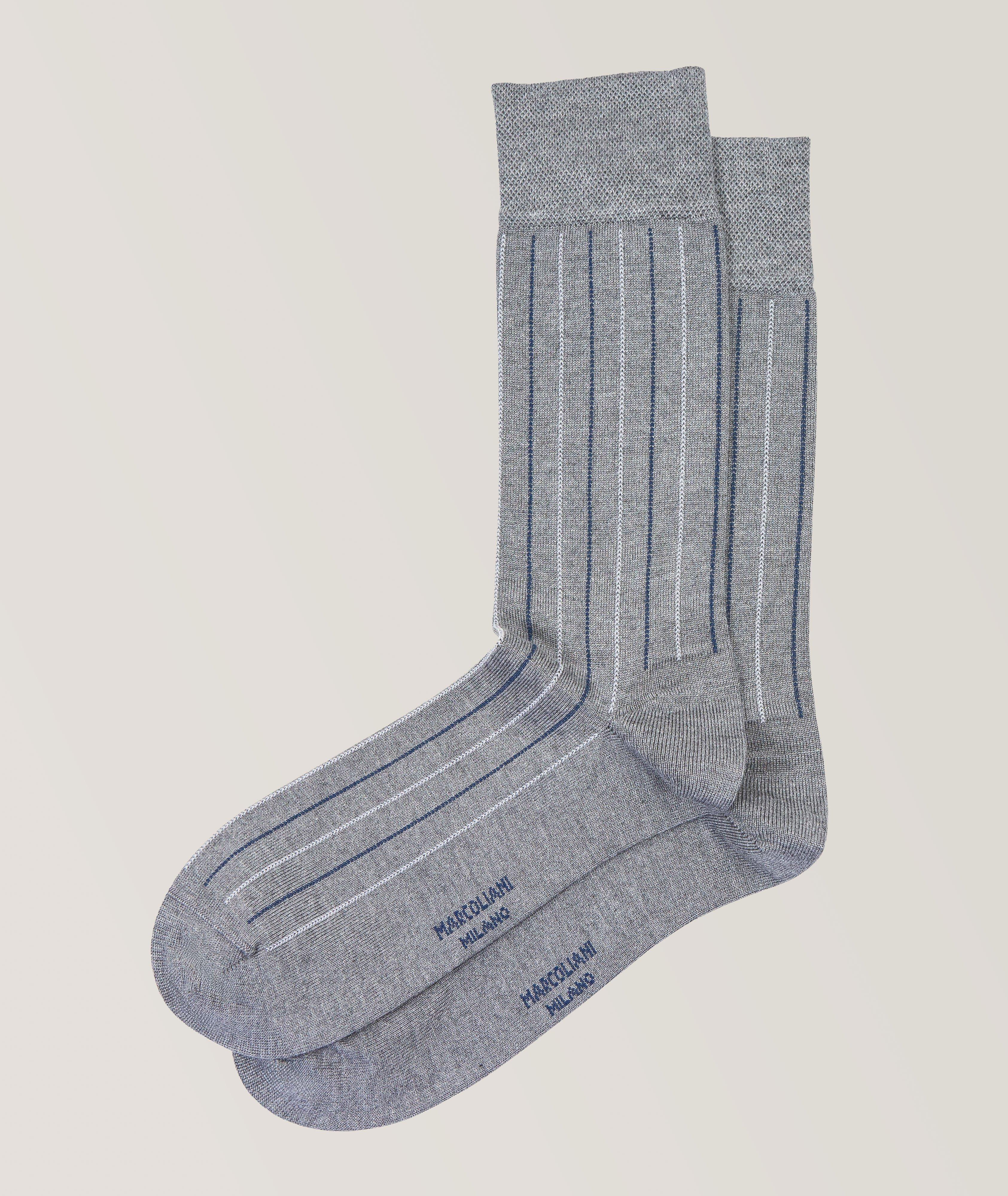 Modal Pinstripe Dress Socks image 0