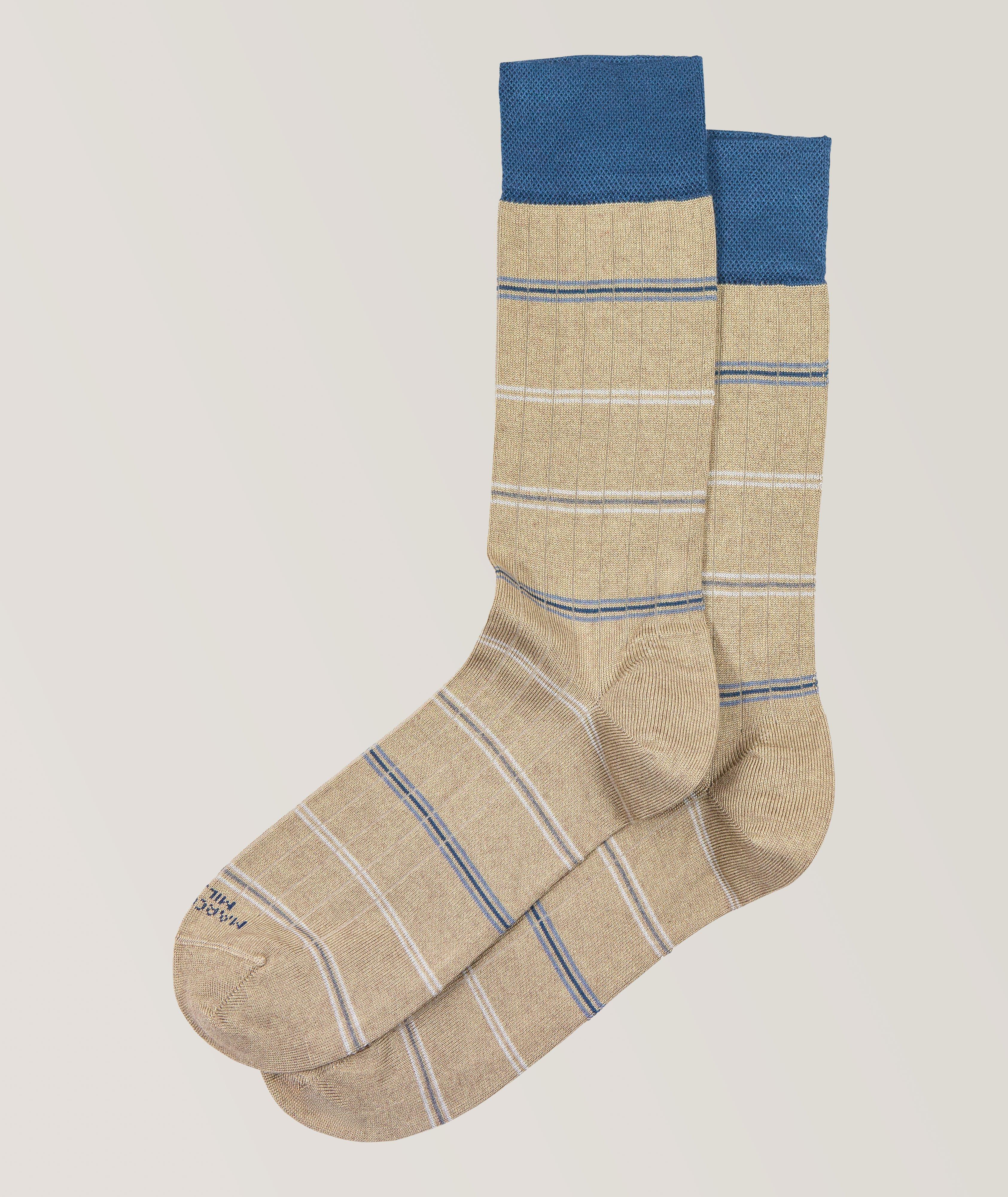 Chaussettes en tricot côtelé à rayures image 0