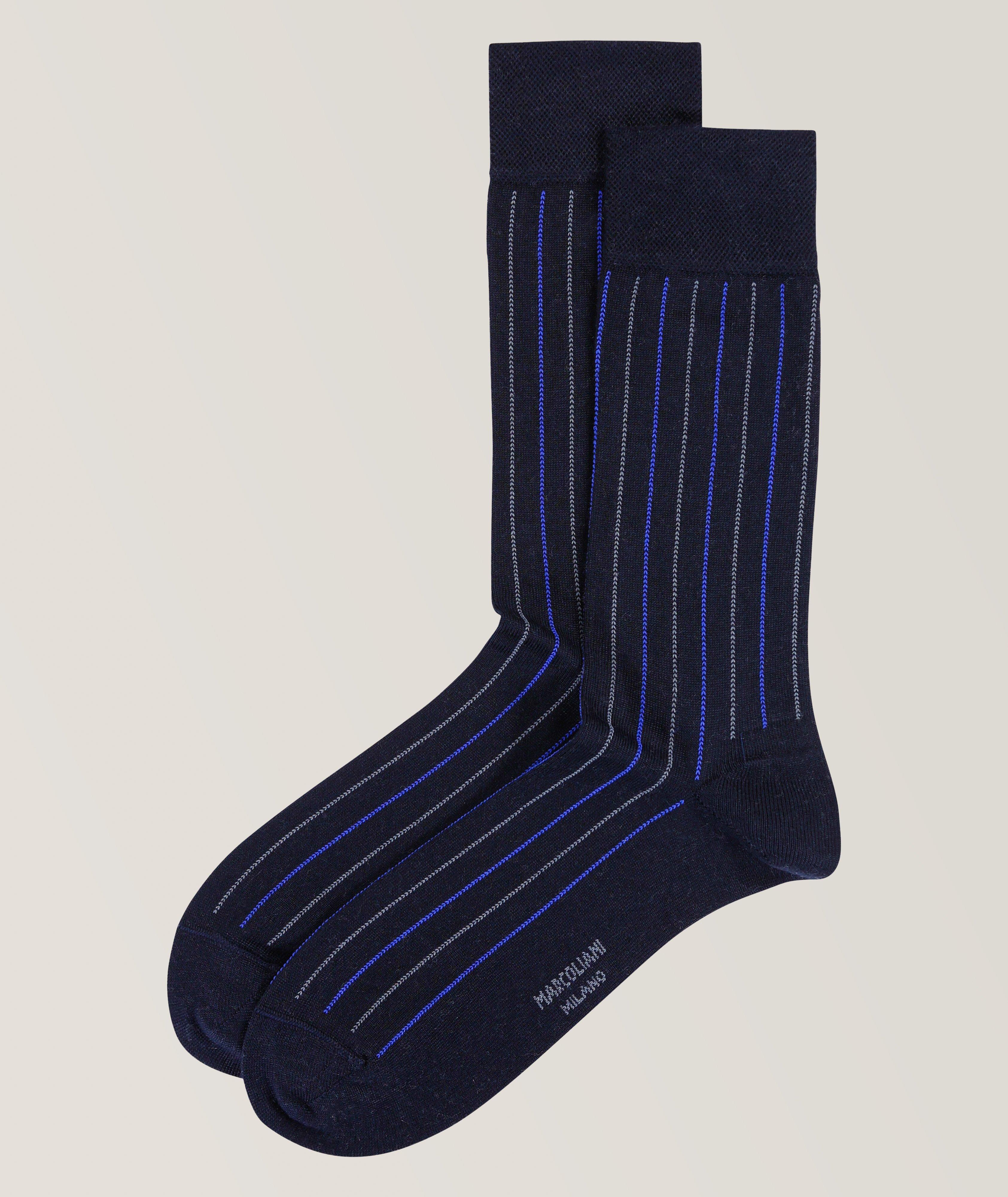 Chaussettes en mélange de modal à fines rayures image 0
