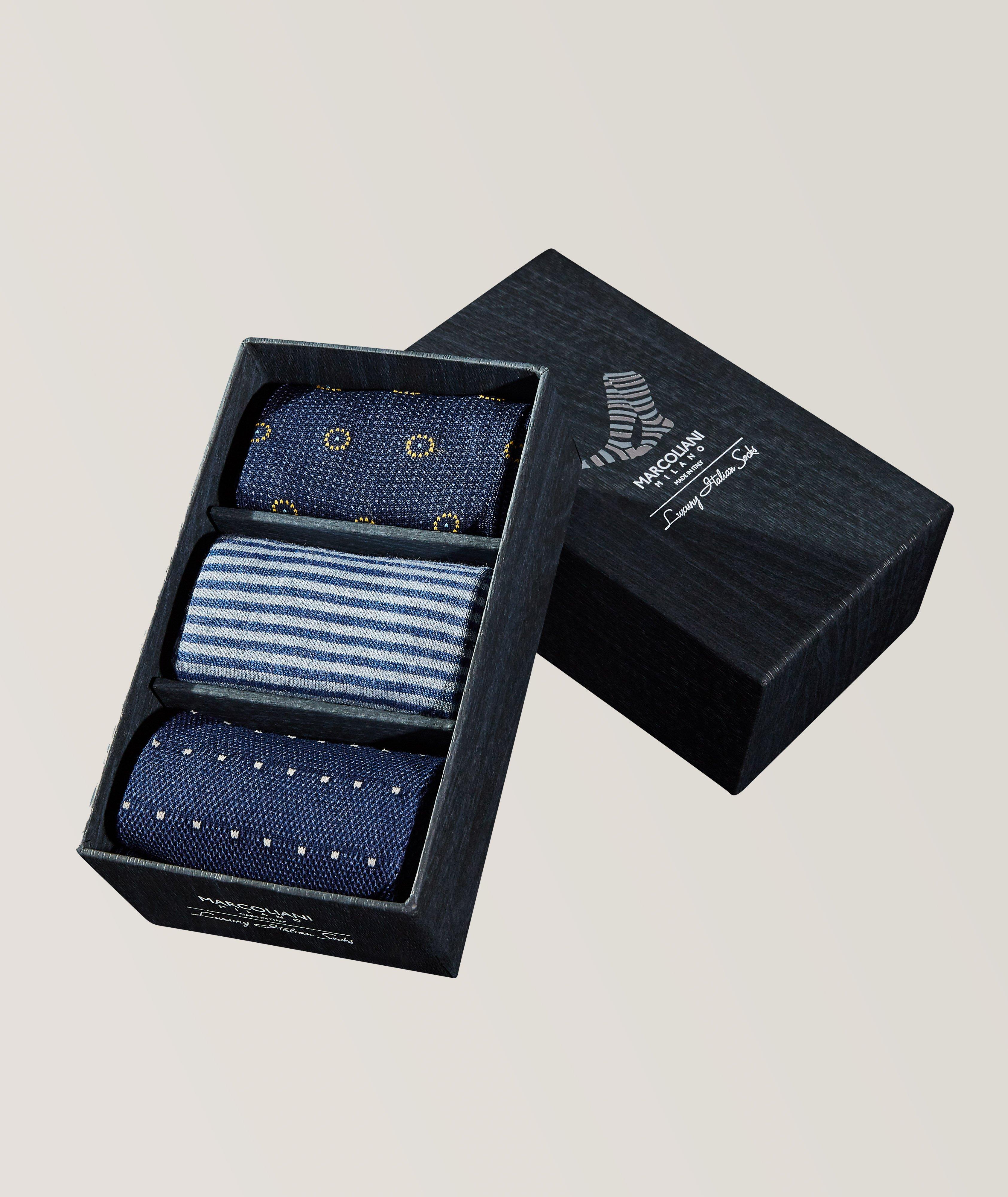 Ensemble de trois paires de chaussettes en coton pima image 0