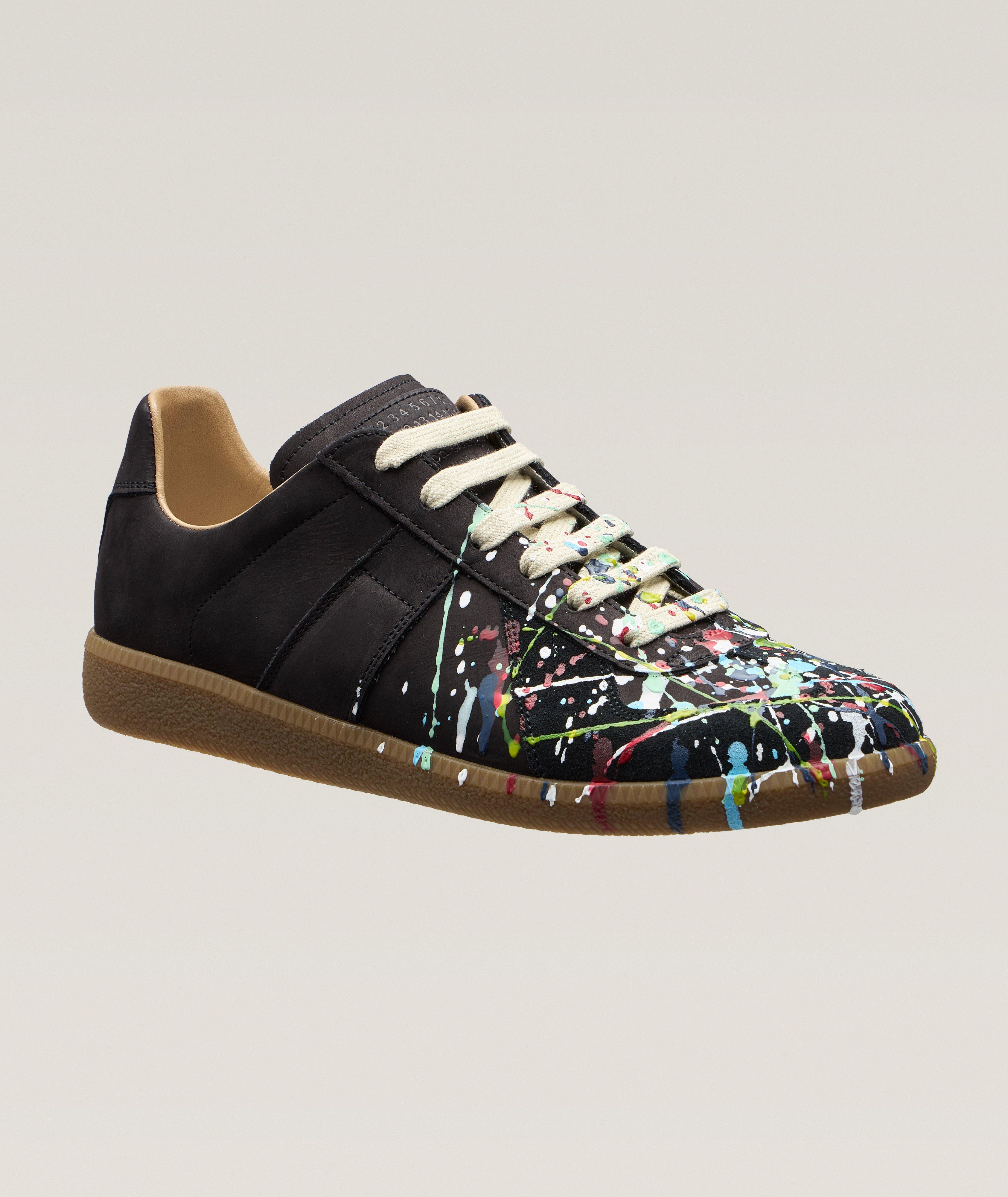 Maison Margiela Chaussure sport Replica a motif d eclaboussures Chaussures sport Harry Rosen