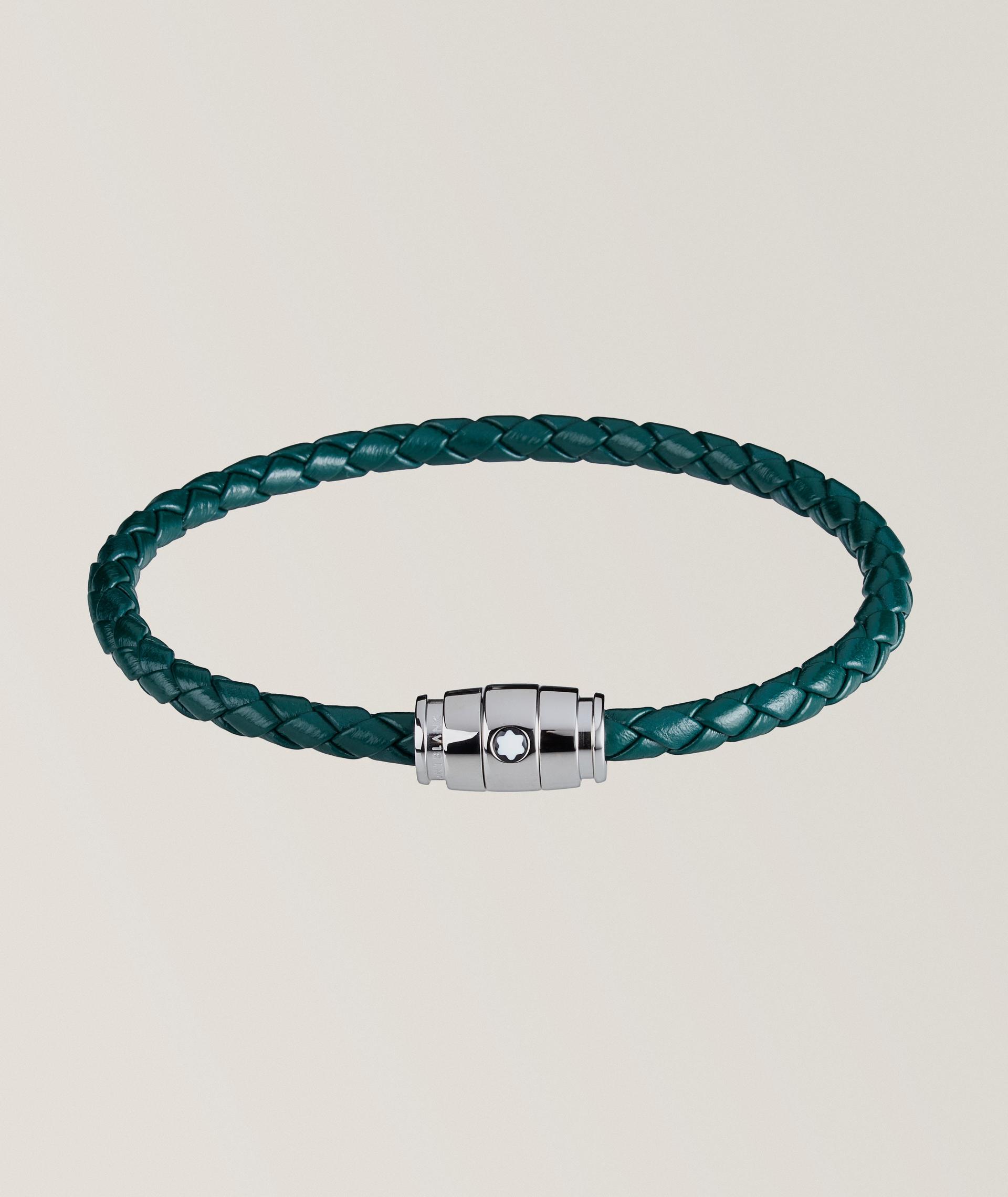 Meisterstück Three Ring Woven Leather Bracelet image 0