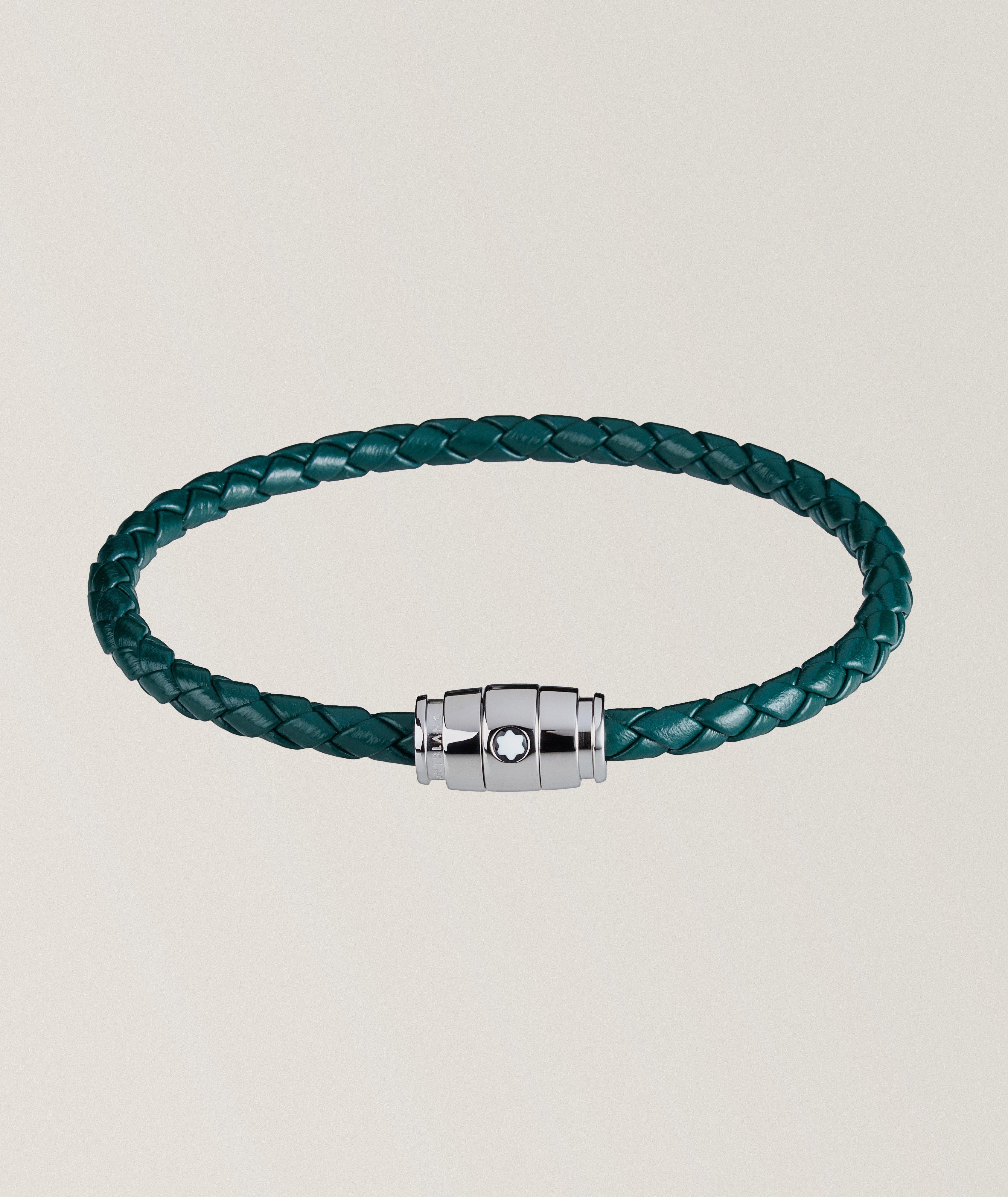 Meisterstück Three Ring Woven Leather Bracelet image 0