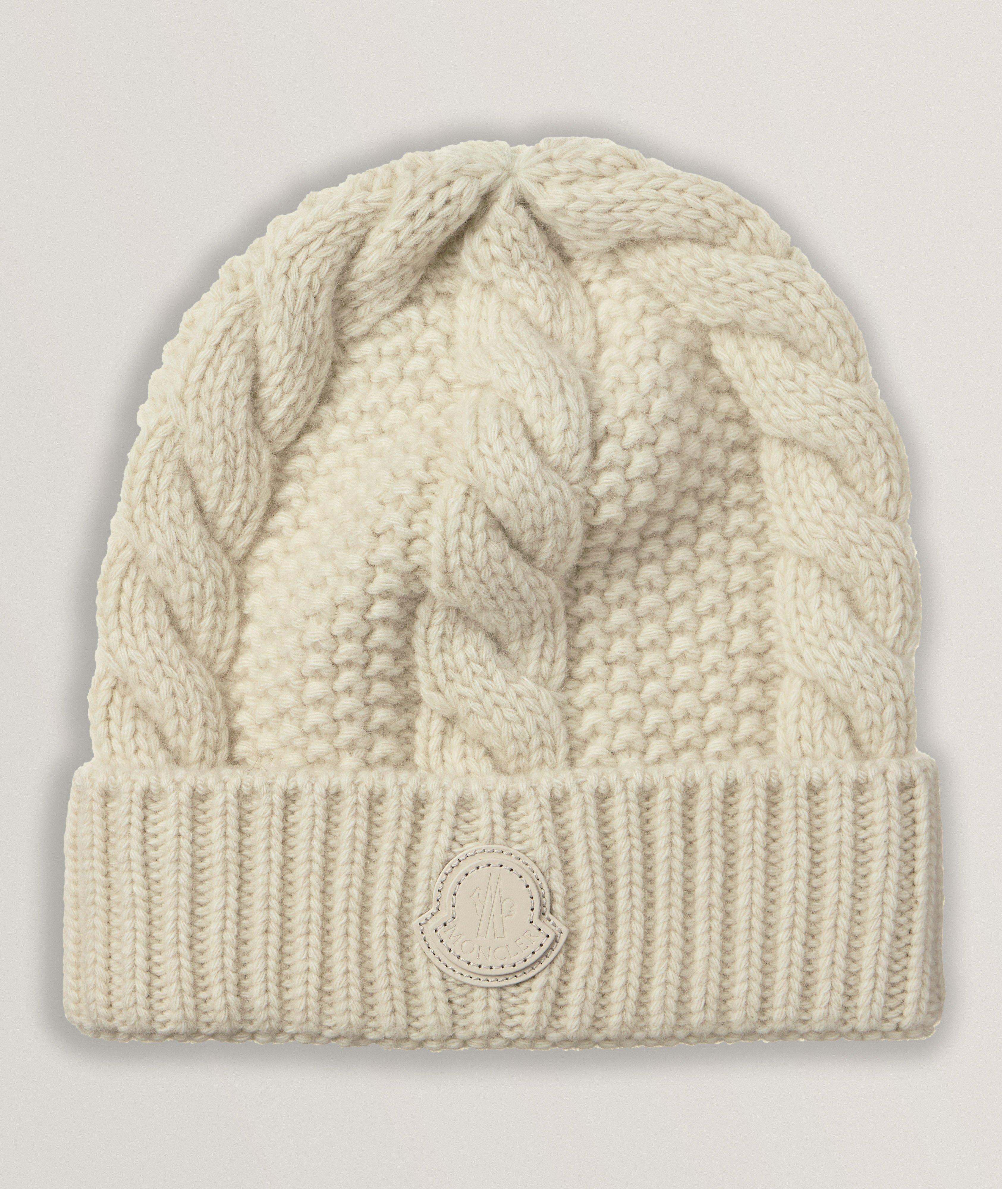 Moncler Cable Knit Logo Patch Toque